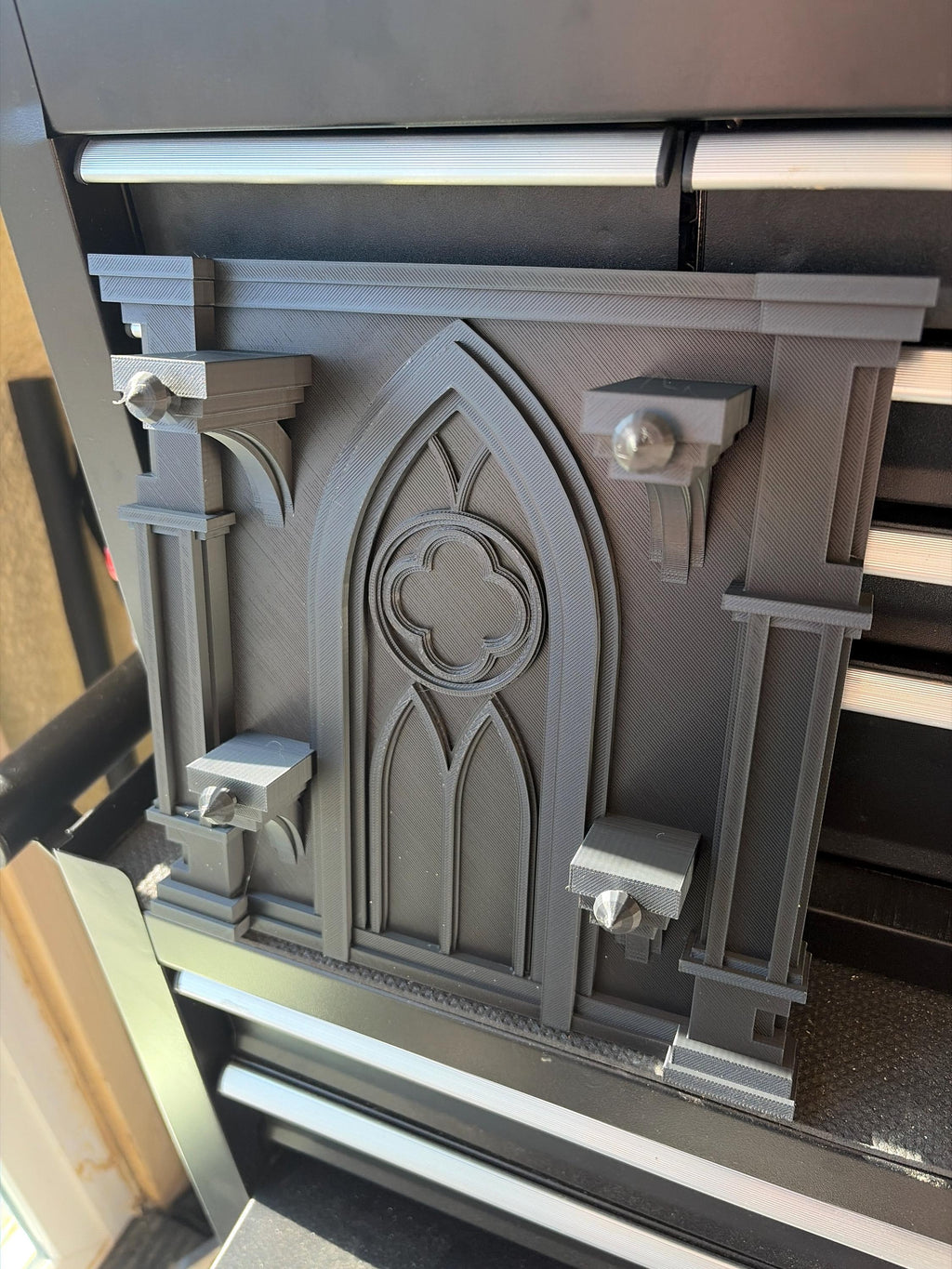 Gothic Wall Mounted Key Hook - 3D Printed Dark Decor Organizer