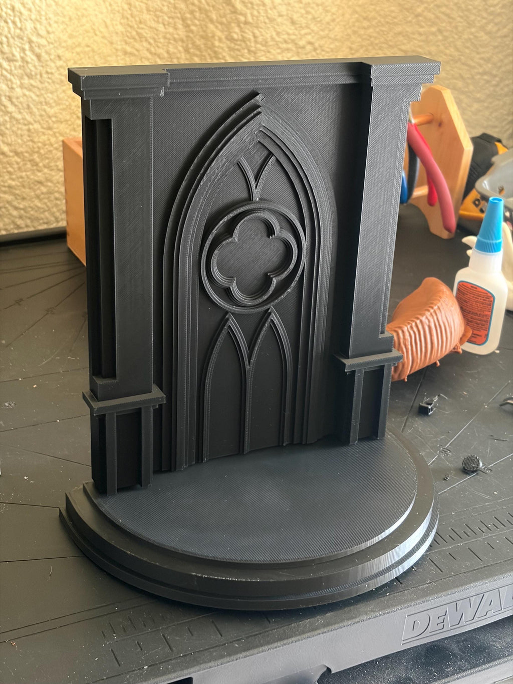 Gothic Altar and Ceremonial Shelf - 3D Printed Goth Relief Decor