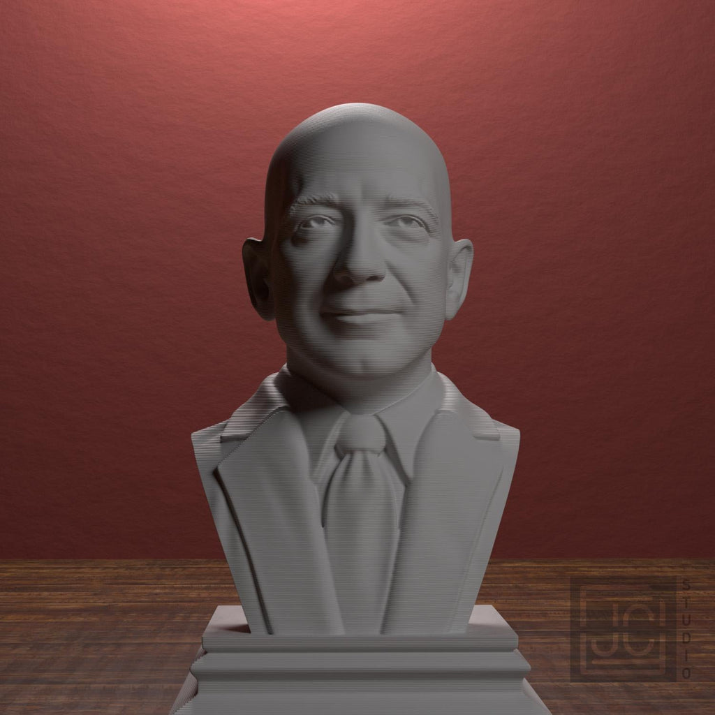 Jeff Bezos 3D Printed Collectible Bust