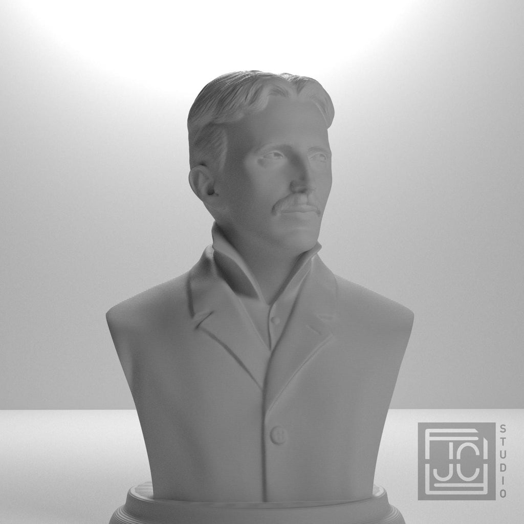 Nikola Tesla 3D Printed Collectible Bust