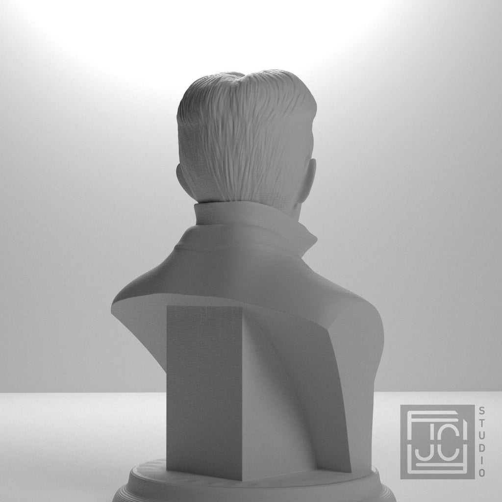 Nikola Tesla 3D Printed Collectible Bust