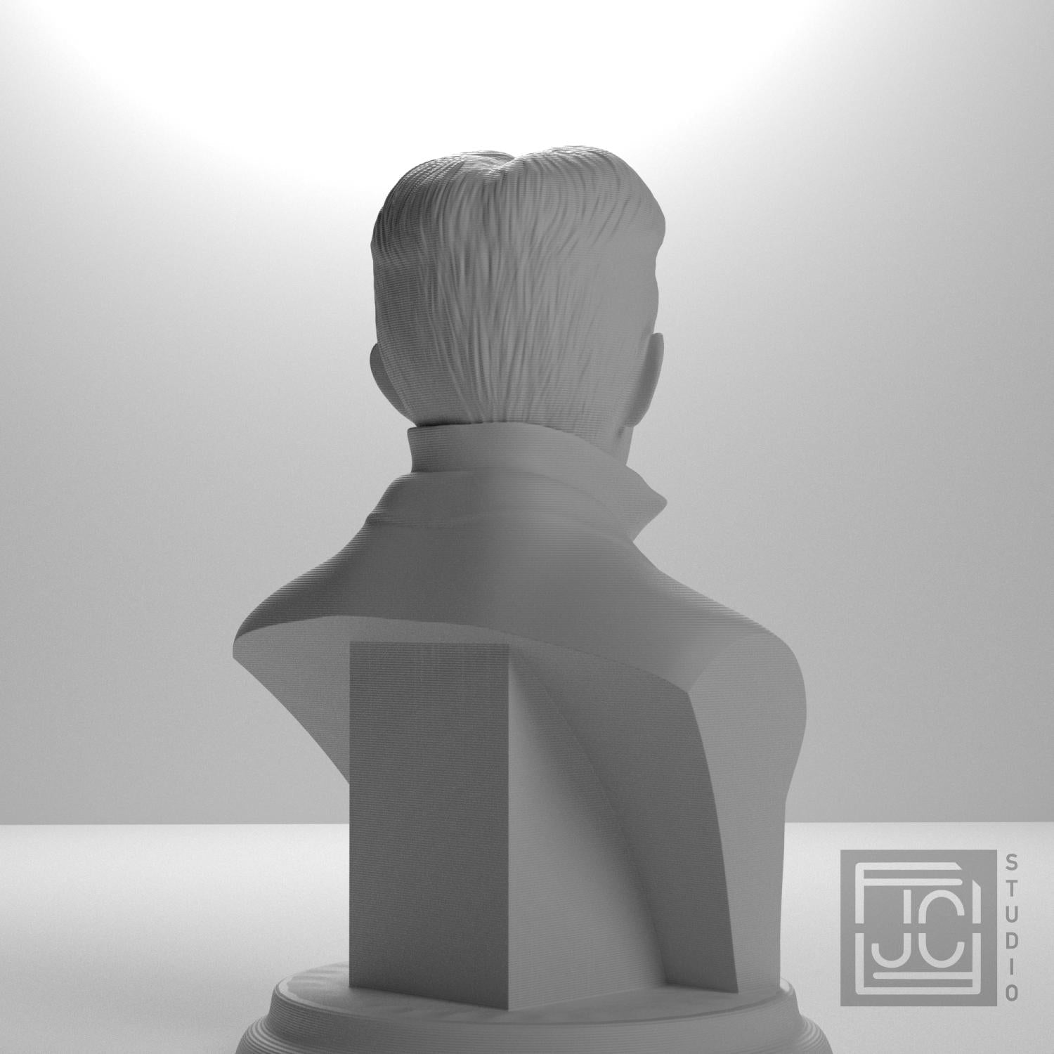 Nikola Tesla 3D Printed Collectible Bust