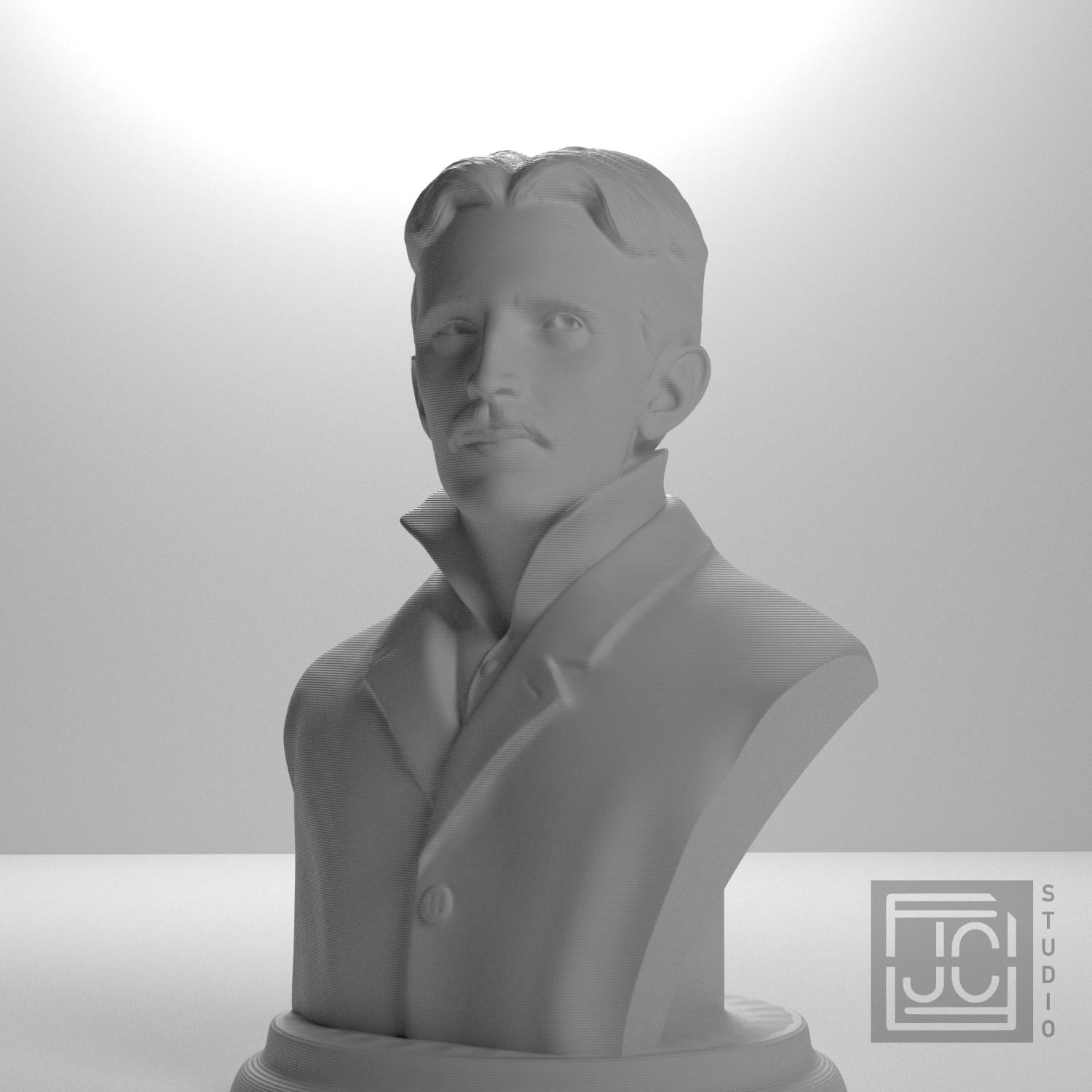Nikola Tesla 3D Printed Collectible Bust