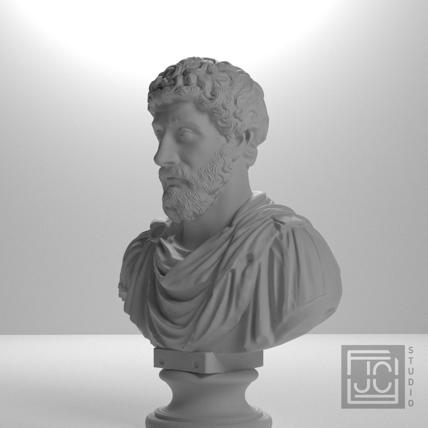 Marcus Aurelius 3D Printed Collectible Bust