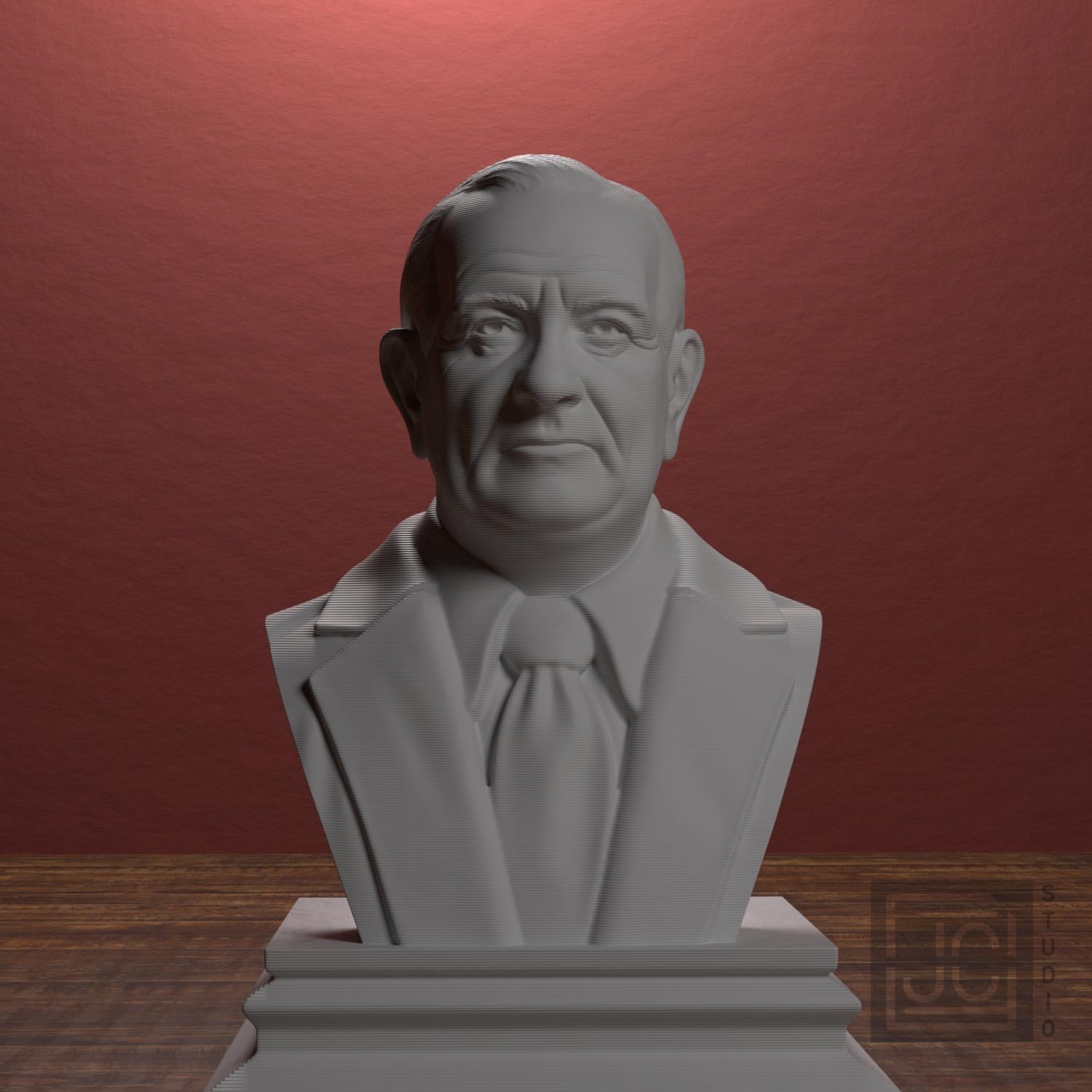 Lyndon B. Johnson 3D Printed Collectible Bust