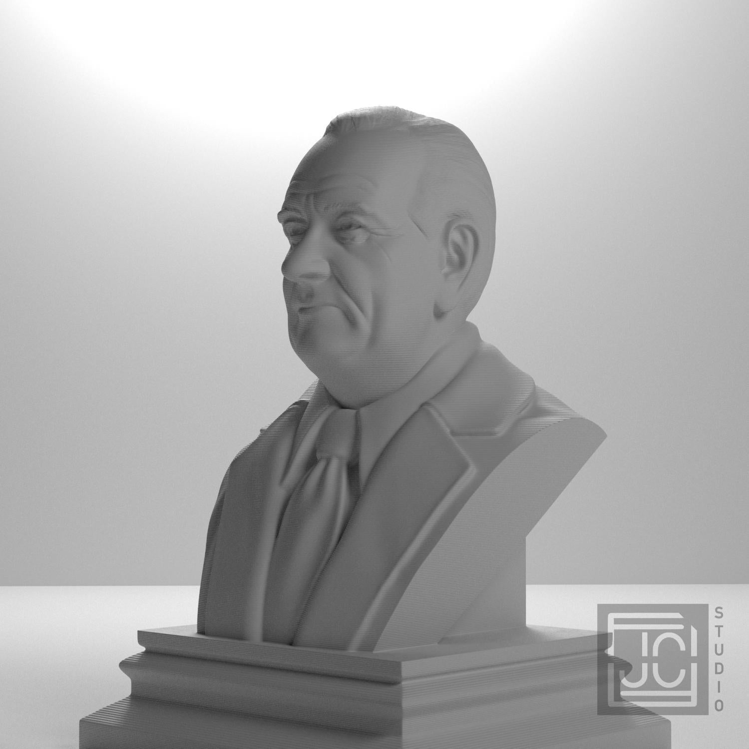 Lyndon B. Johnson 3D Printed Collectible Bust