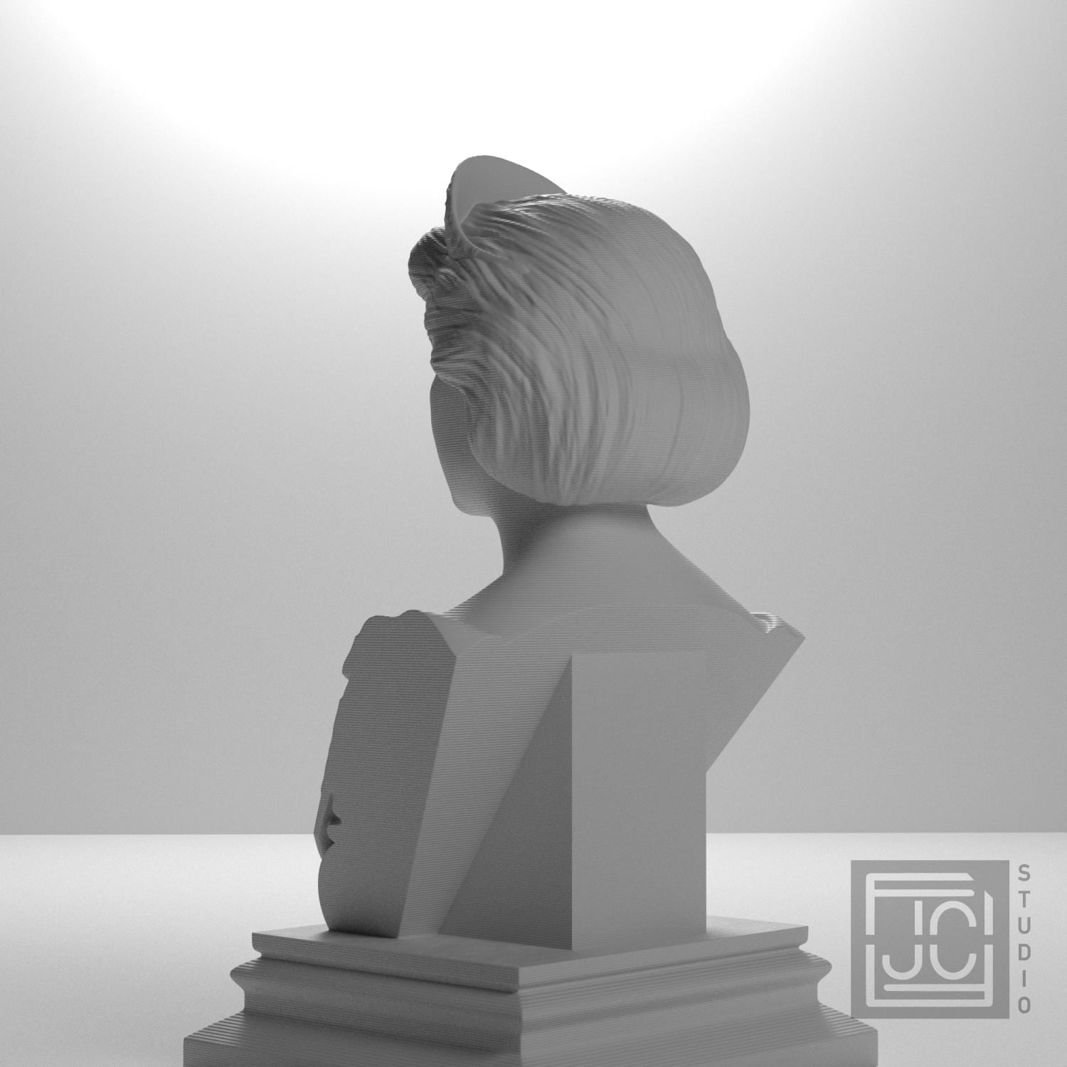Queen Elizabeth II 3D Printed Collectible Bust