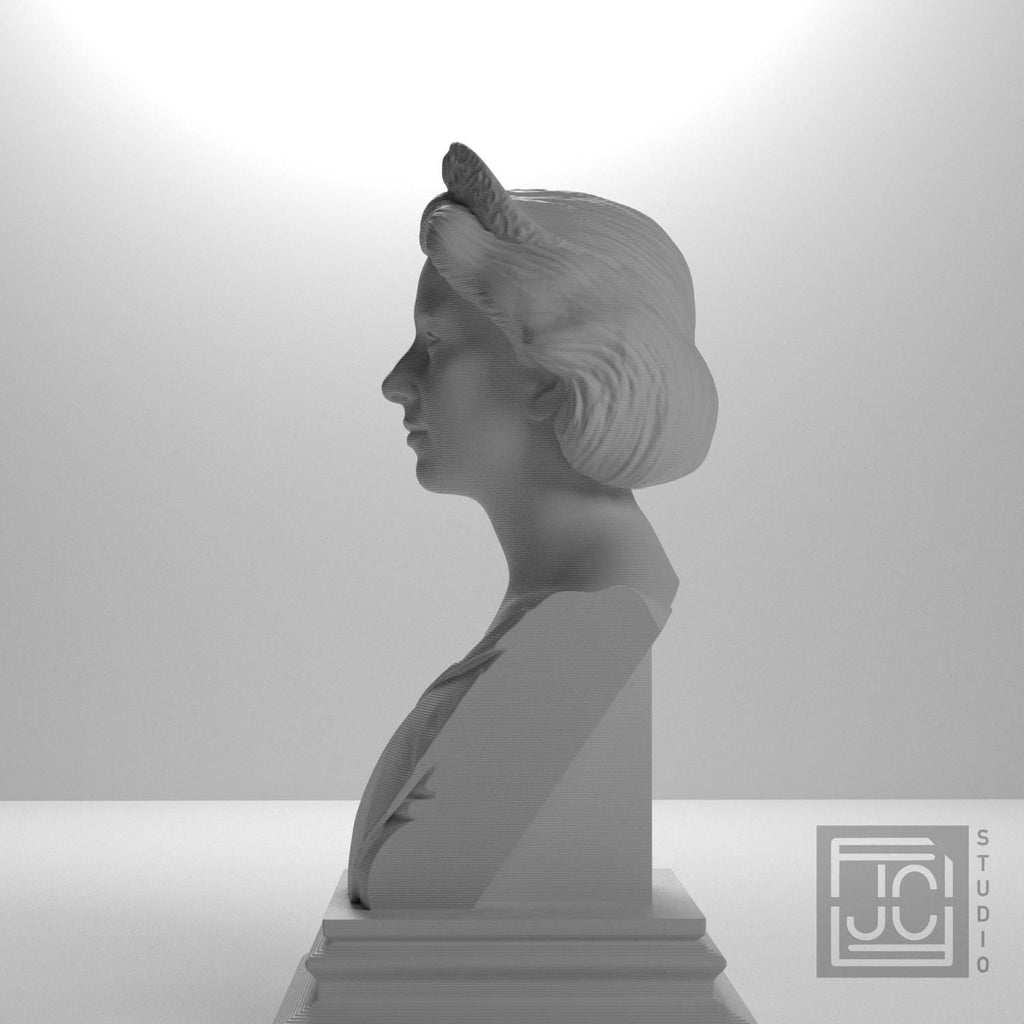 Queen Elizabeth II 3D Printed Collectible Bust