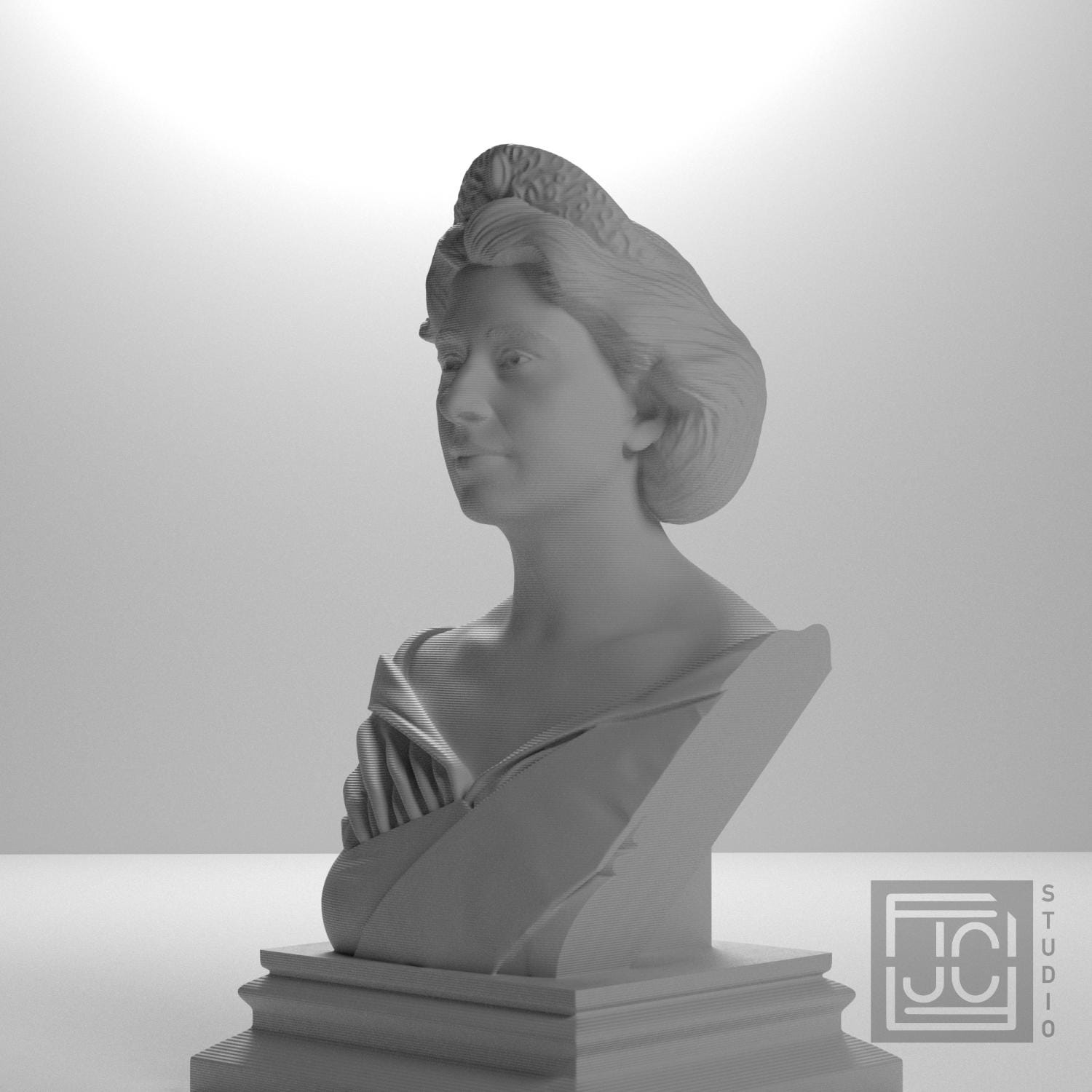 Queen Elizabeth II 3D Printed Collectible Bust
