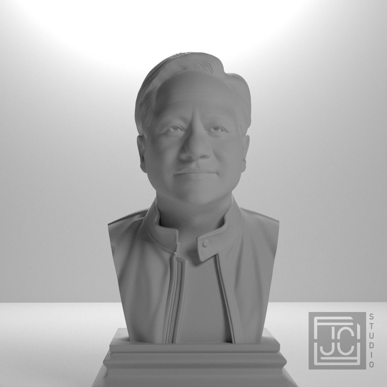 Jensen Huang 3D Printed Collectible Bust