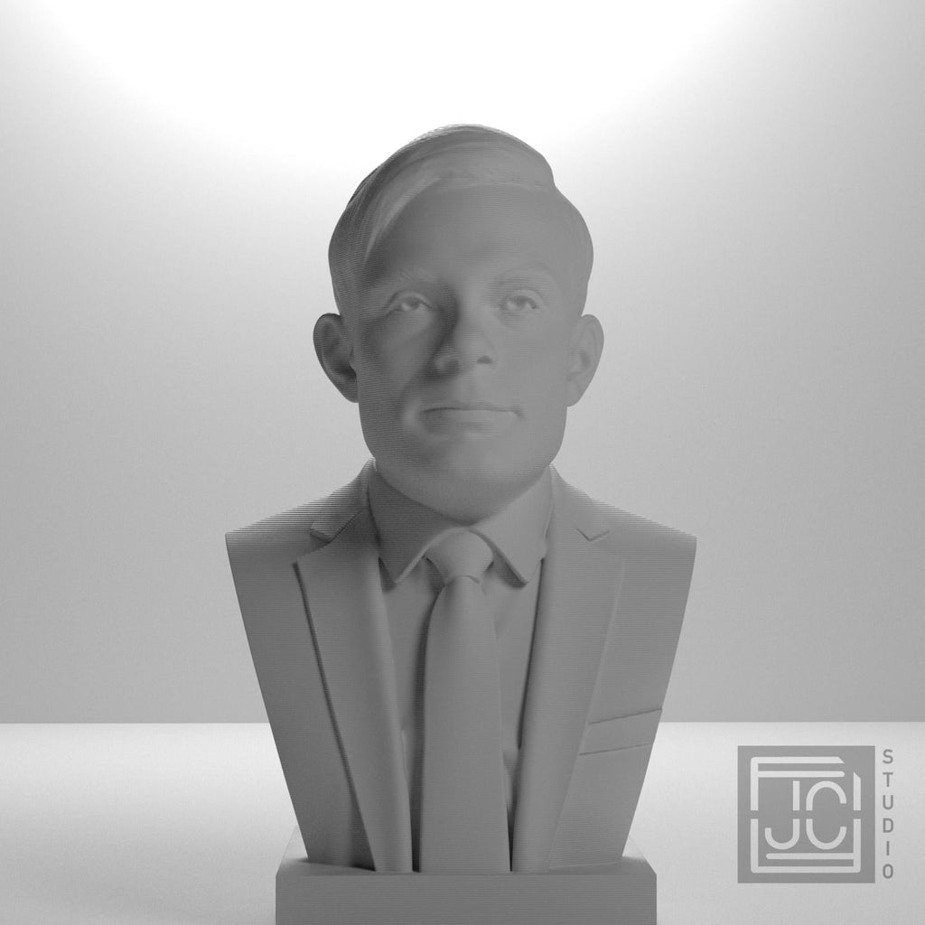 Alan Turing 3D Printed Collectible Bust