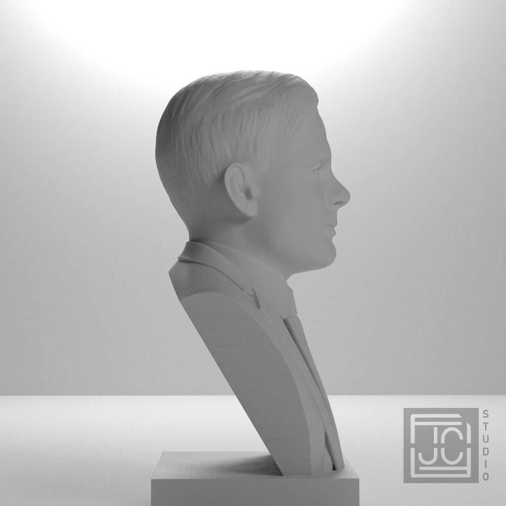 Alan Turing 3D Printed Collectible Bust