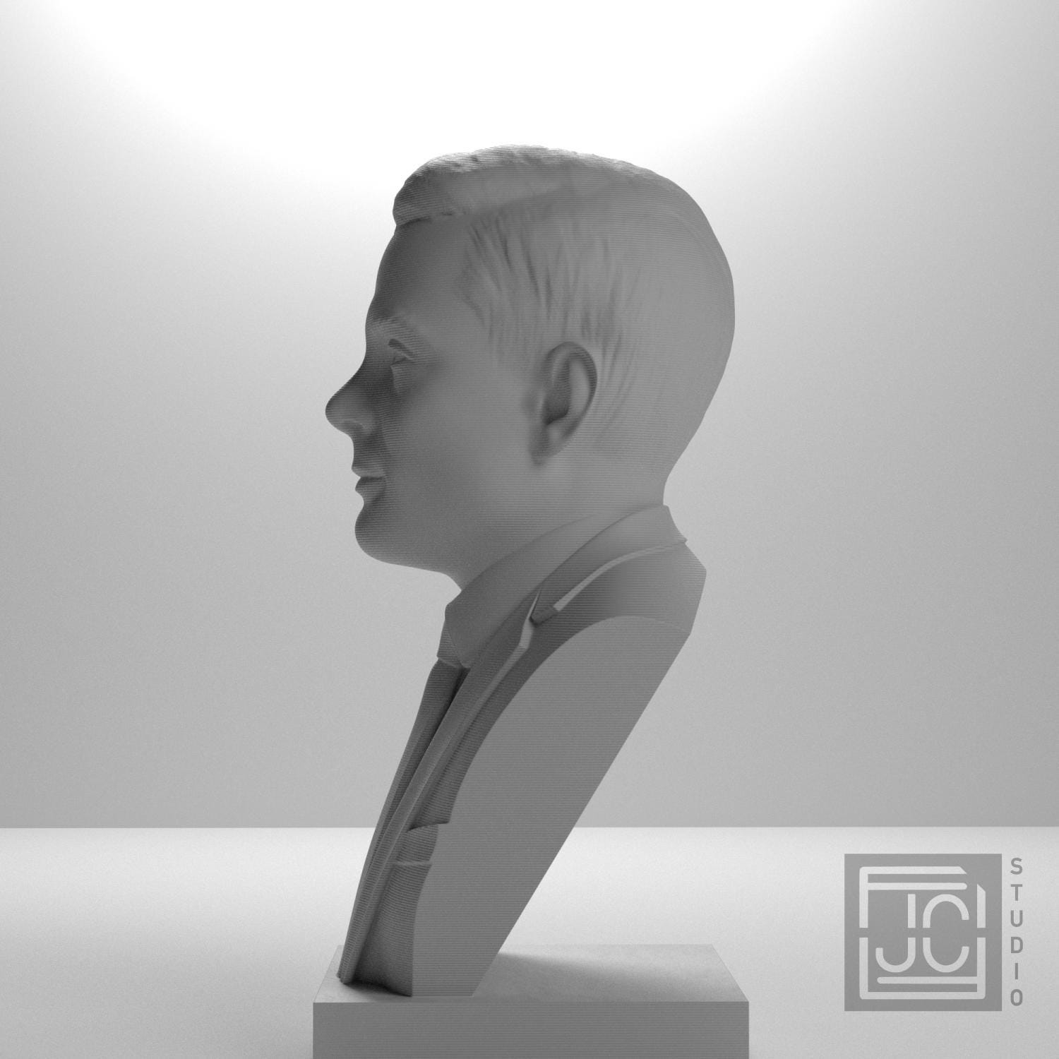 Alan Turing 3D Printed Collectible Bust
