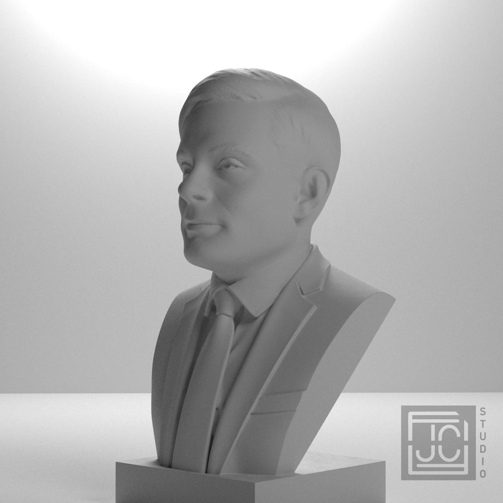 Alan Turing 3D Printed Collectible Bust