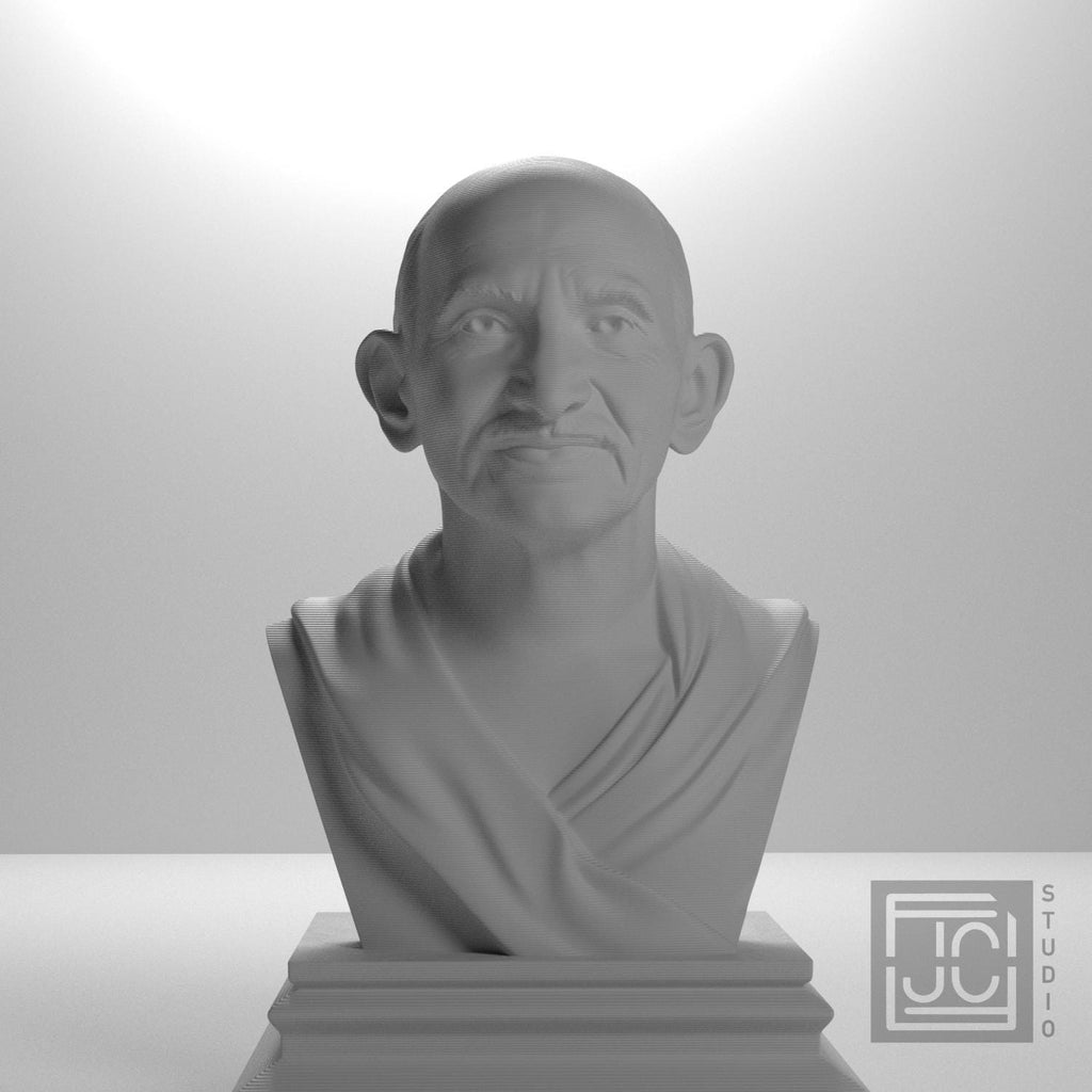 Mahatma Gandhi 3D Printed Collectible Bust
