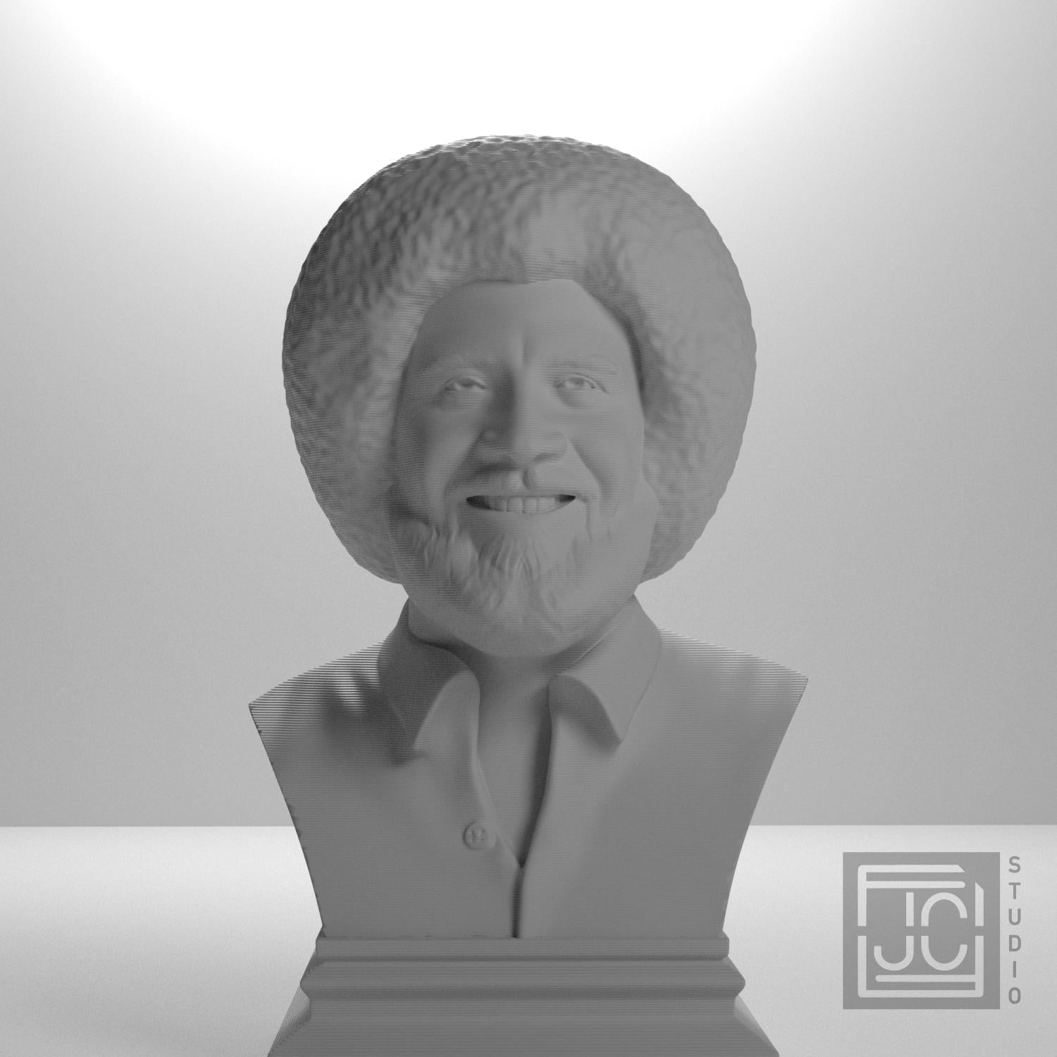 Bob Ross 3D Printed Collectible Bust