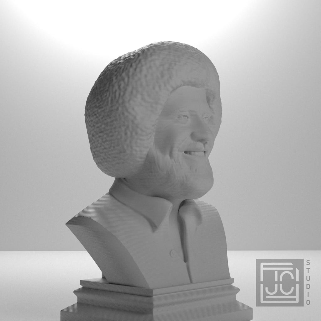 Bob Ross 3D Printed Collectible Bust