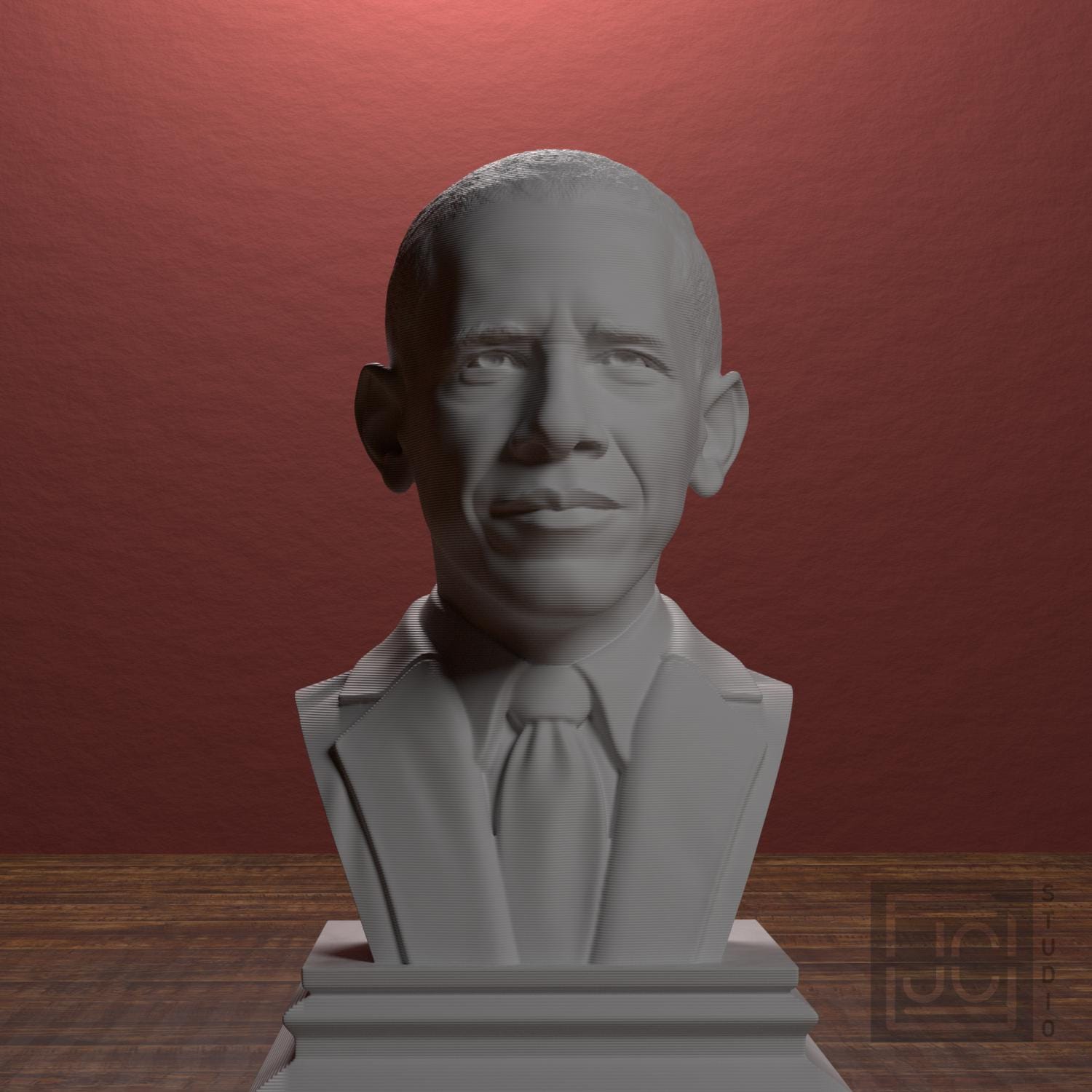 Barack Obama 3D Printed Collectible Bust