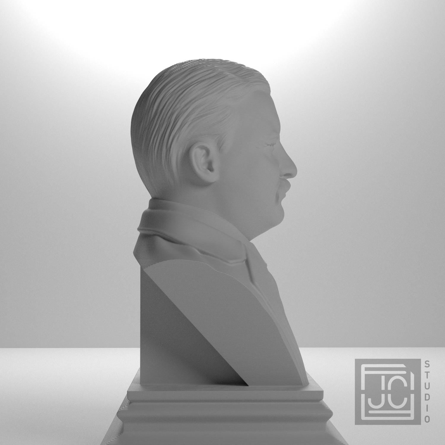 Theodore Roosevelt 3D Printed Collectible Bust