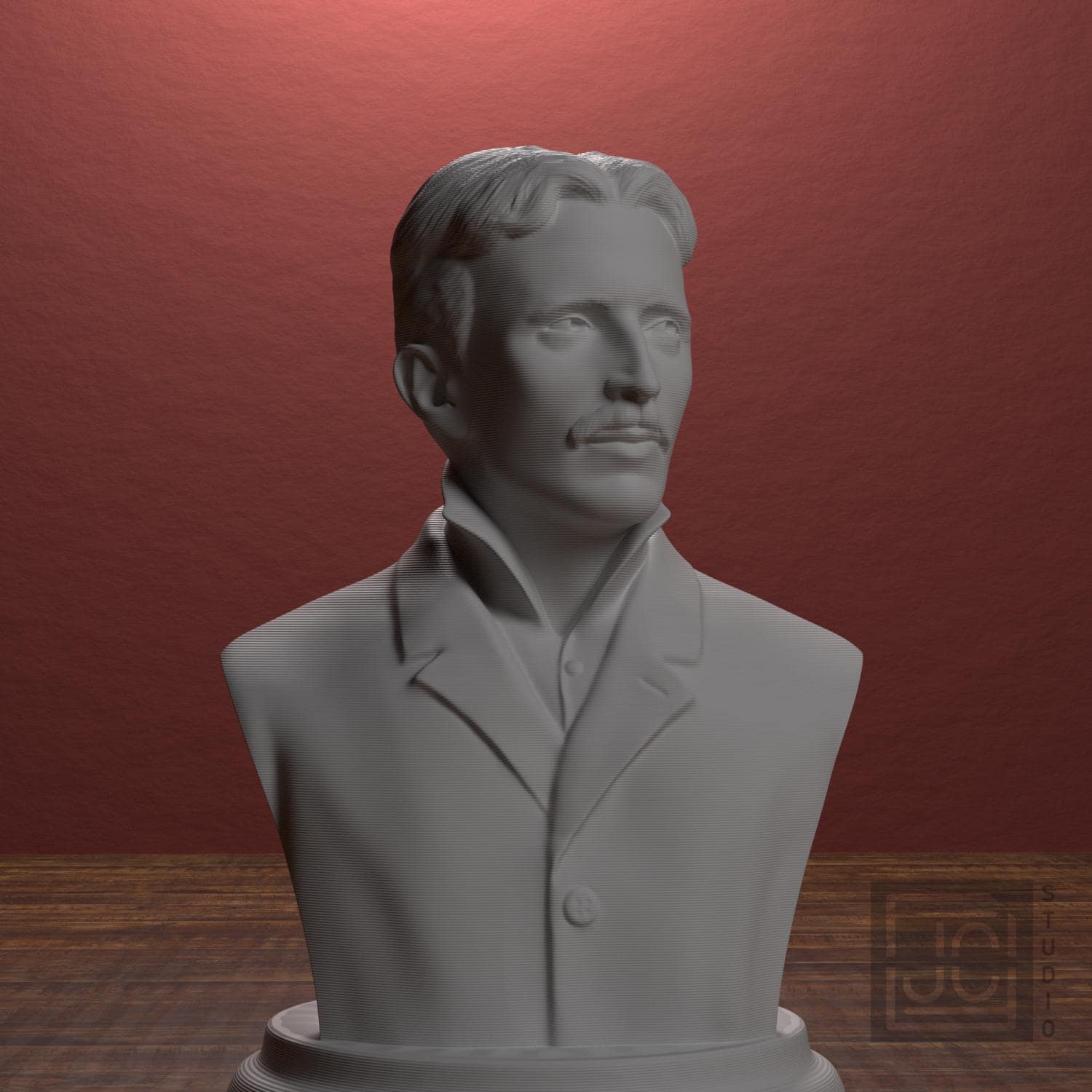 Nikola Tesla 3D Printed Collectible Bust