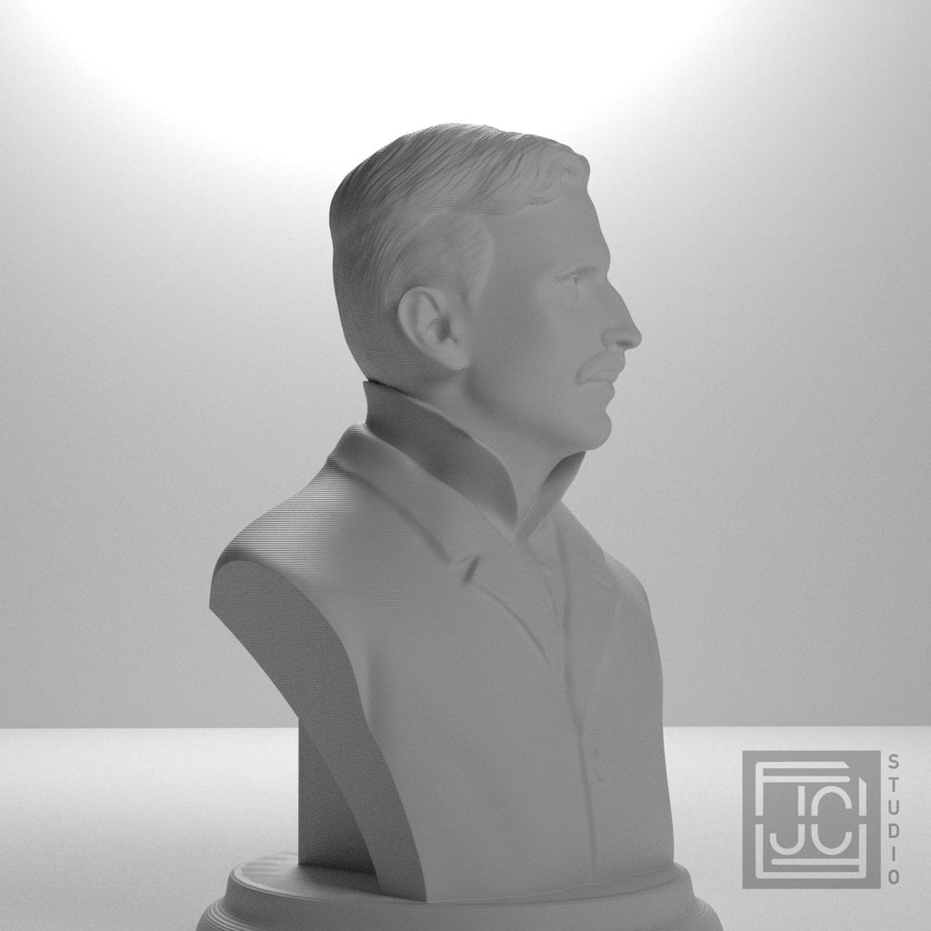 Nikola Tesla 3D Printed Collectible Bust