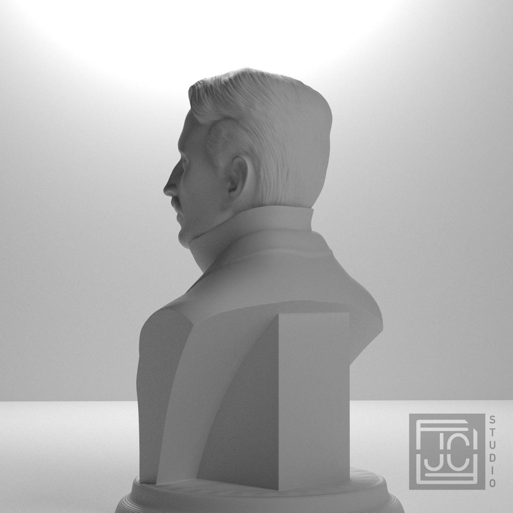 Nikola Tesla 3D Printed Collectible Bust
