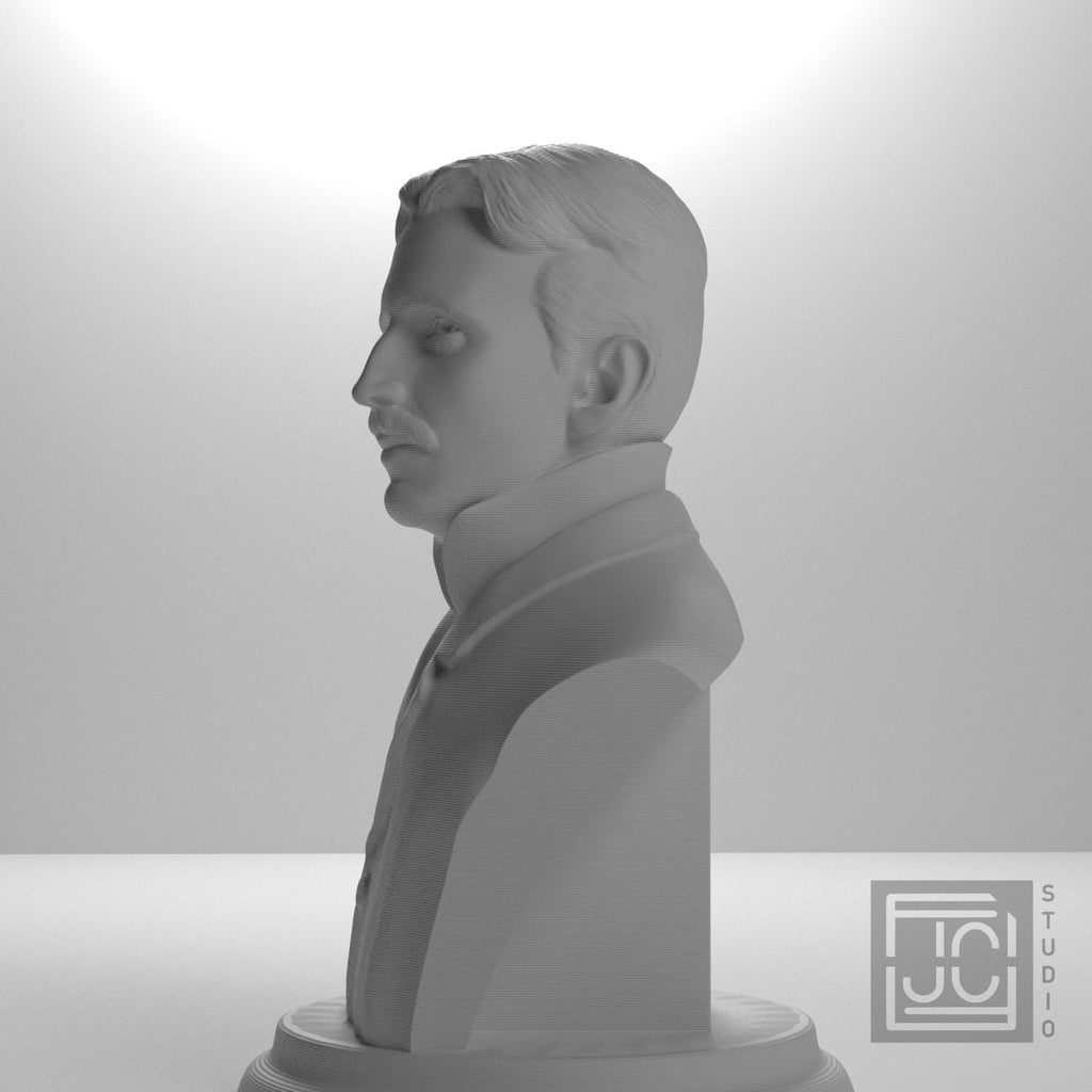 Nikola Tesla 3D Printed Collectible Bust