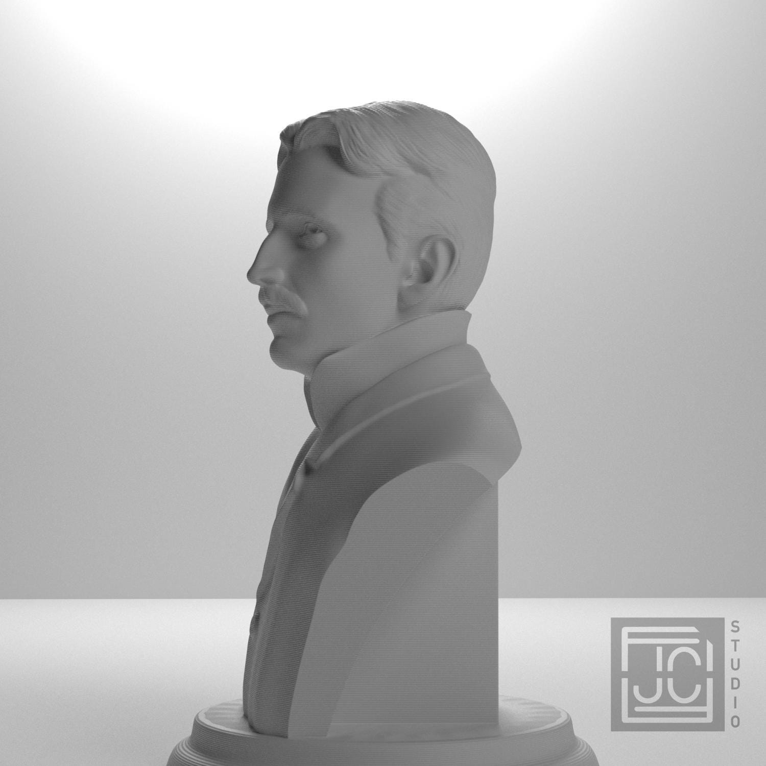 Nikola Tesla 3D Printed Collectible Bust