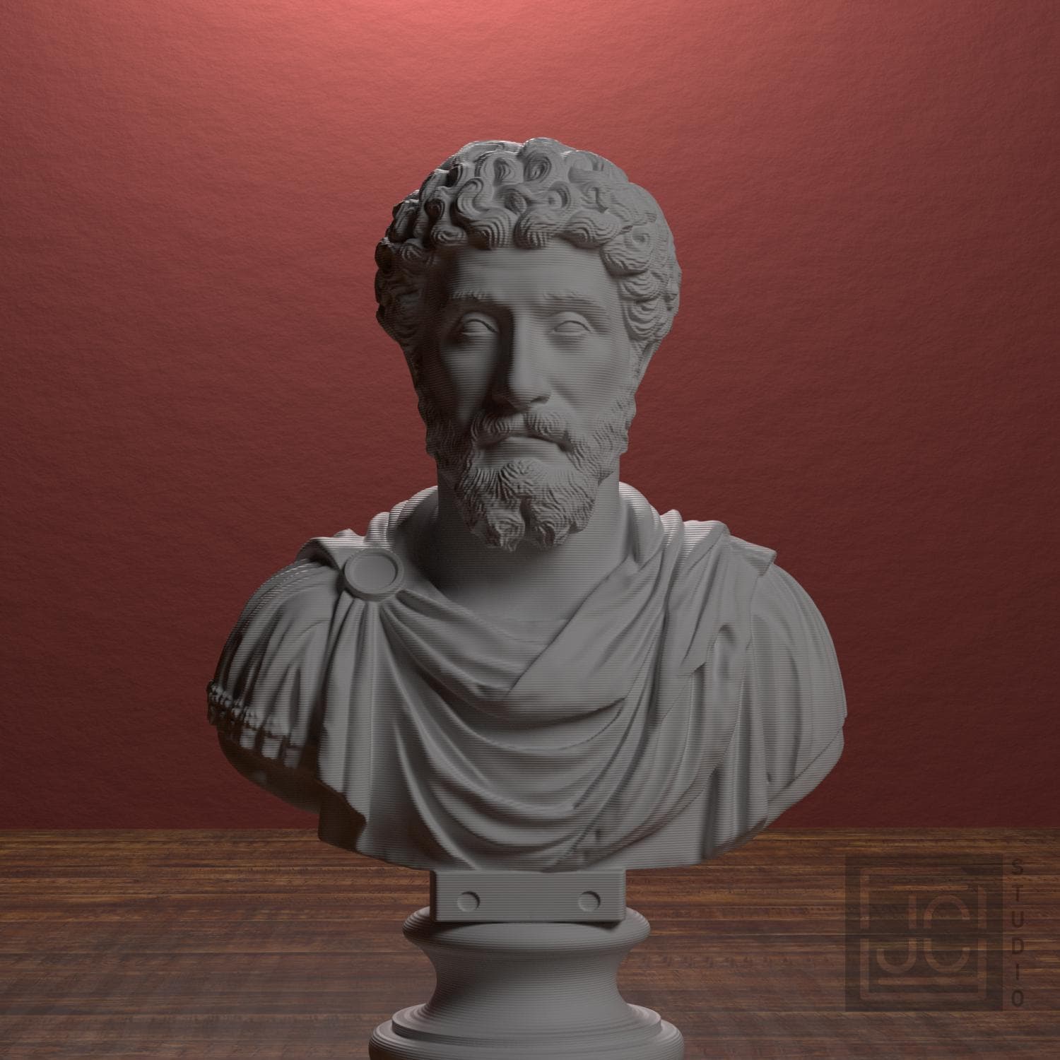 Marcus Aurelius 3D Printed Collectible Bust
