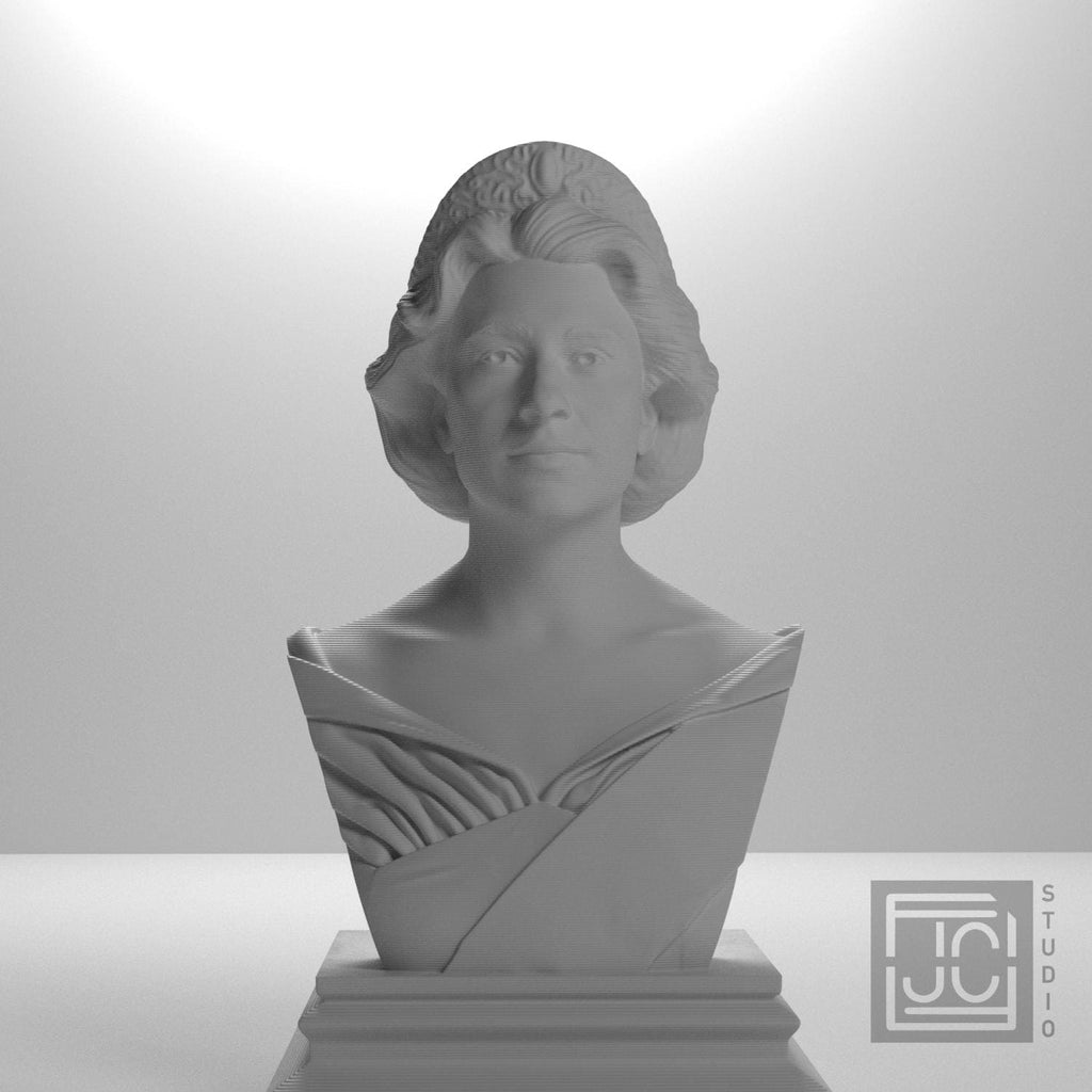 Queen Elizabeth II 3D Printed Collectible Bust