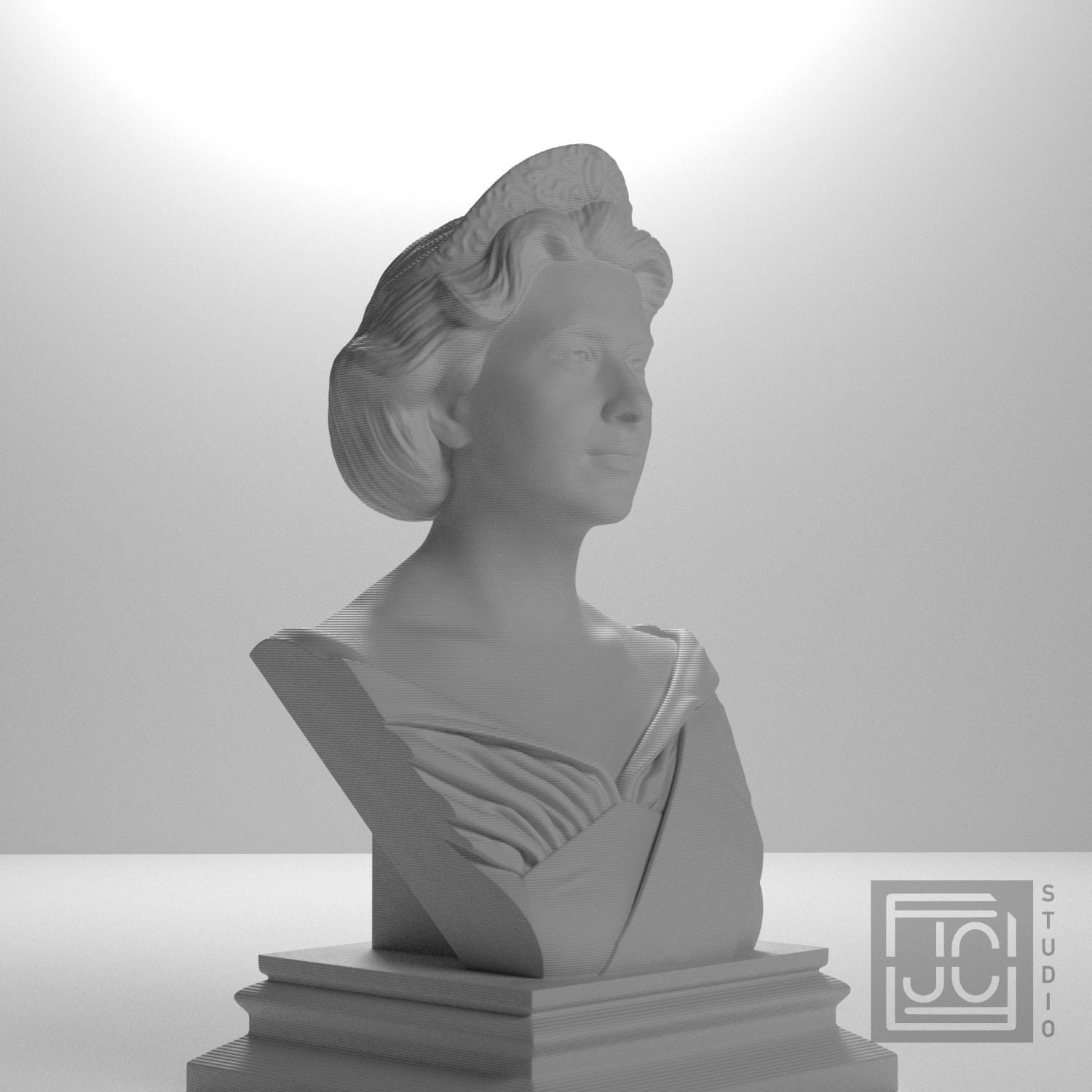 Queen Elizabeth II 3D Printed Collectible Bust