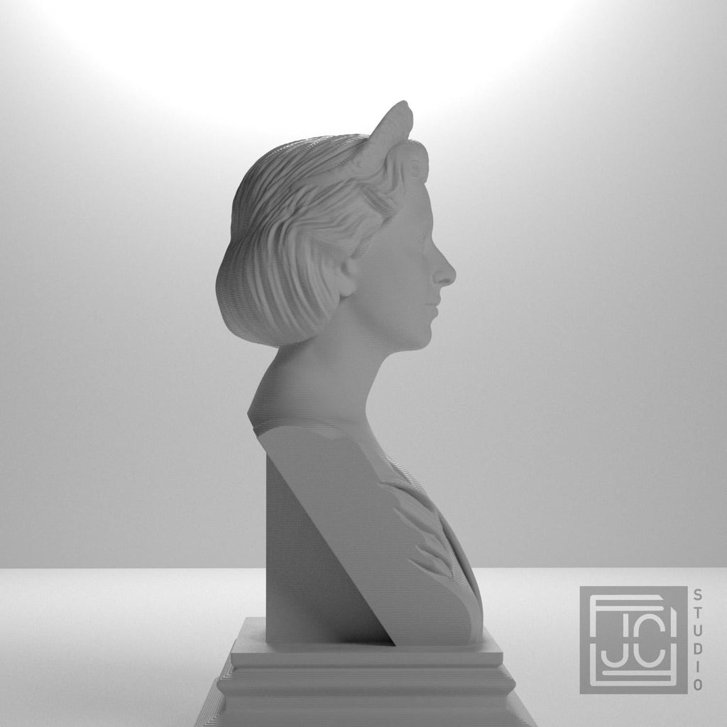 Queen Elizabeth II 3D Printed Collectible Bust