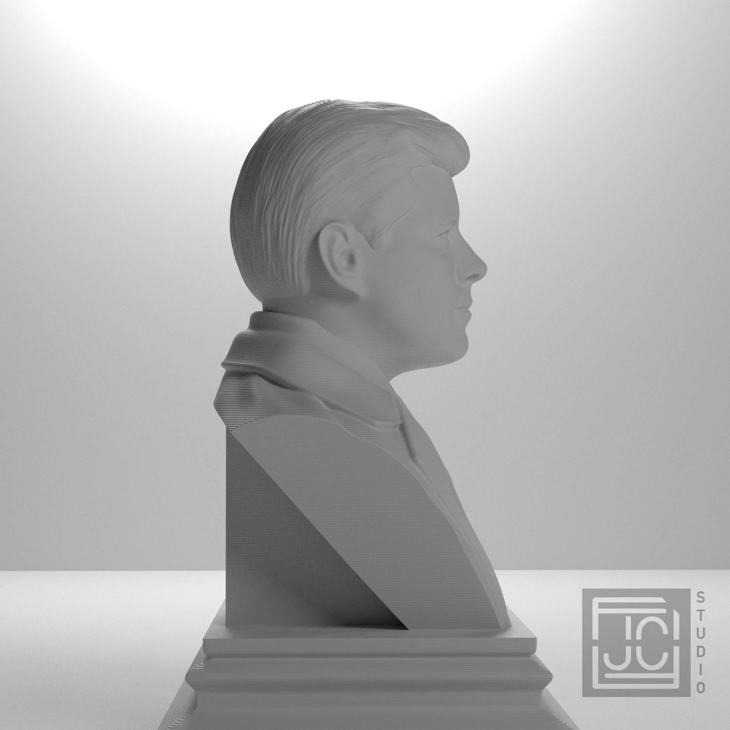 John F. Kennedy 3D Printed Collectible Bust