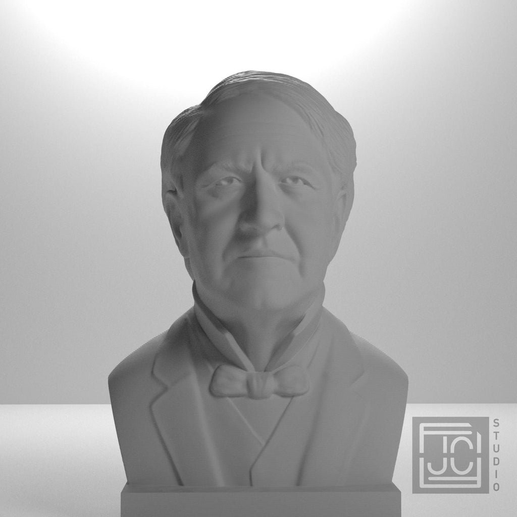 Thomas Edison 3D Printed Collectible Bust