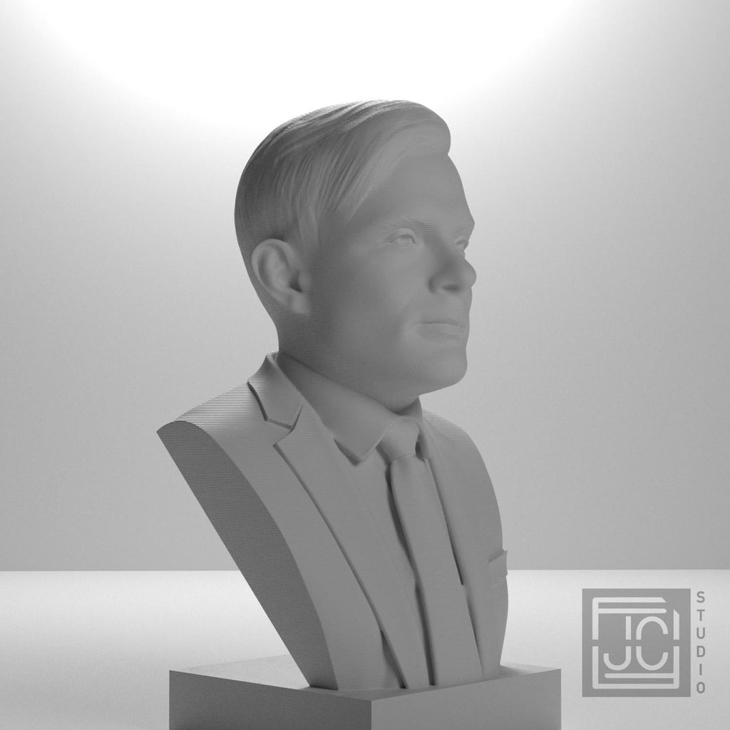 Alan Turing 3D Printed Collectible Bust