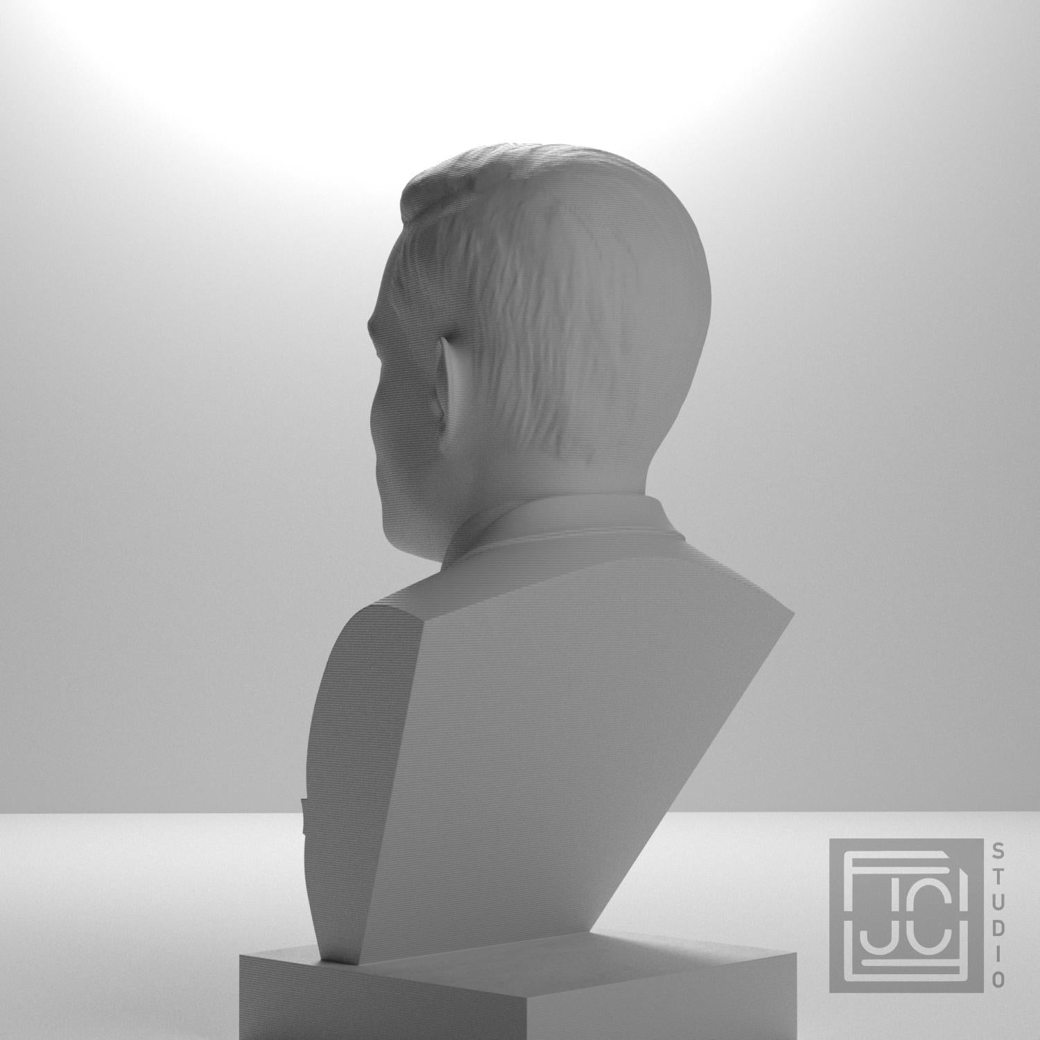 Alan Turing 3D Printed Collectible Bust