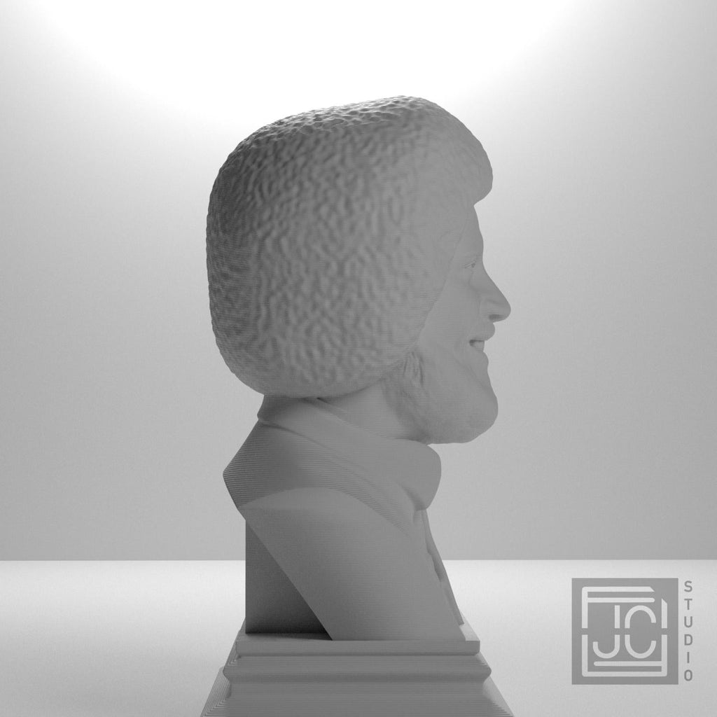 Bob Ross 3D Printed Collectible Bust