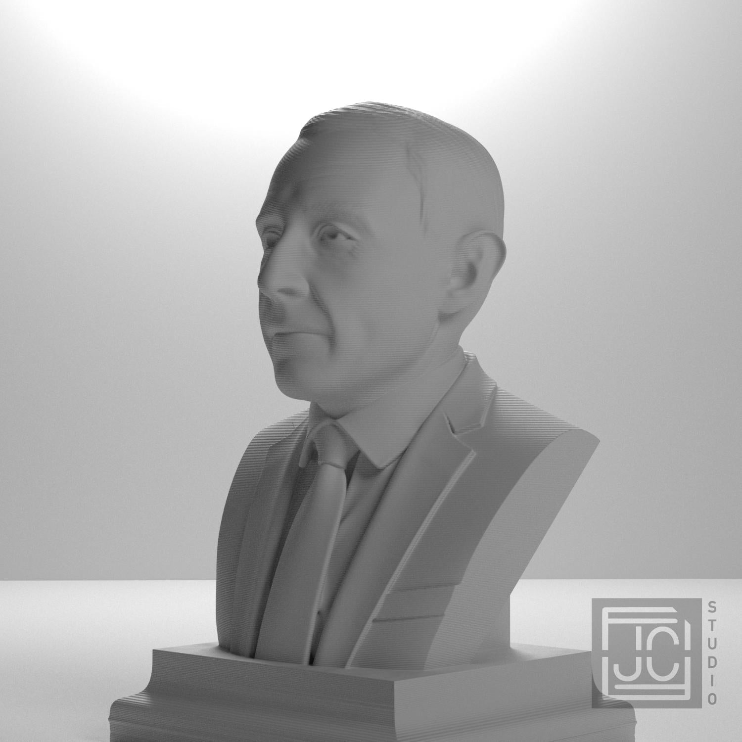 J. Robert Oppenheimer 3D Printed Collectible Bust