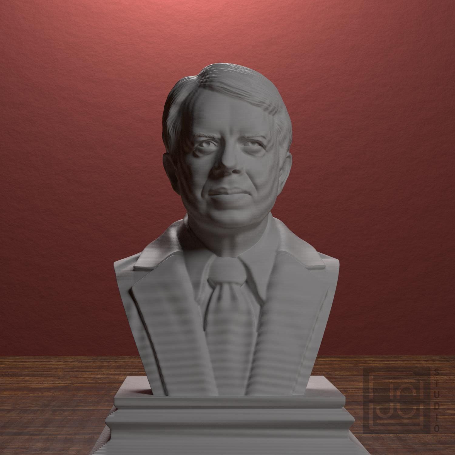 Jimmy Carter 3D Printed Collectible Bust