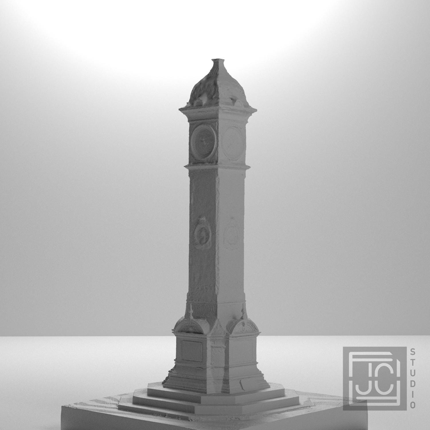 Highbury Hill Clocktower 3D Printed Architectural Sculpture