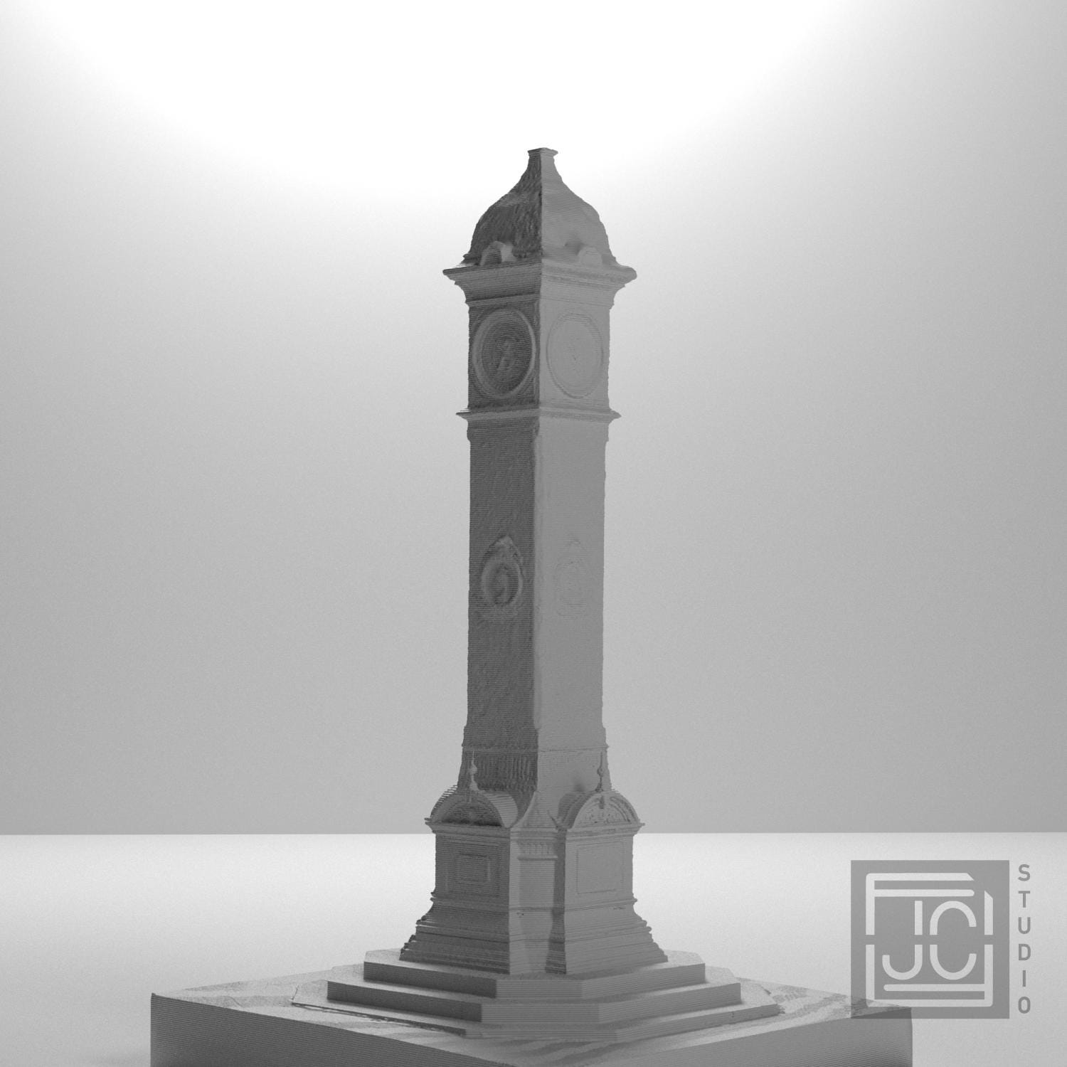 Highbury Hill Clocktower 3D Printed Architectural Sculpture