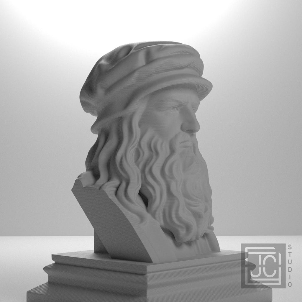 Leonardo da Vinci 3D Printed Collectible Bust