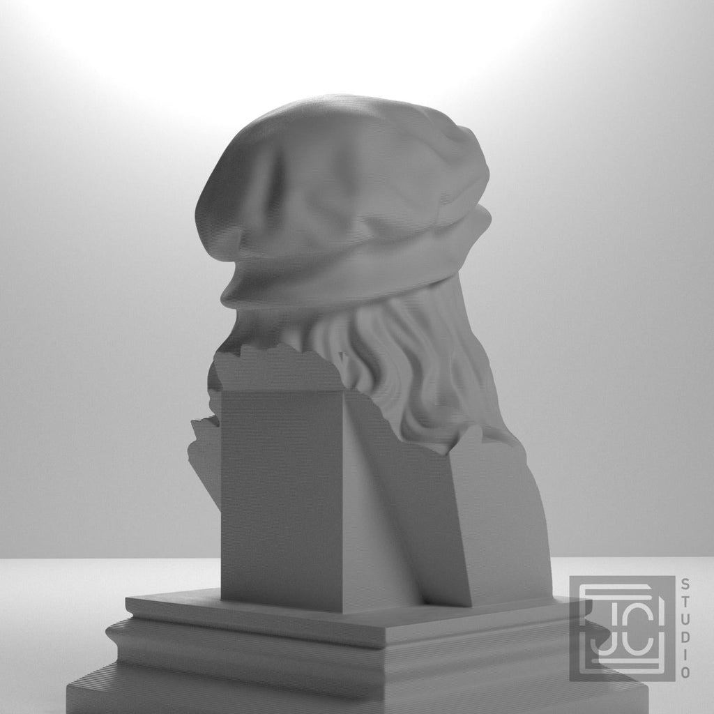 Leonardo da Vinci 3D Printed Collectible Bust