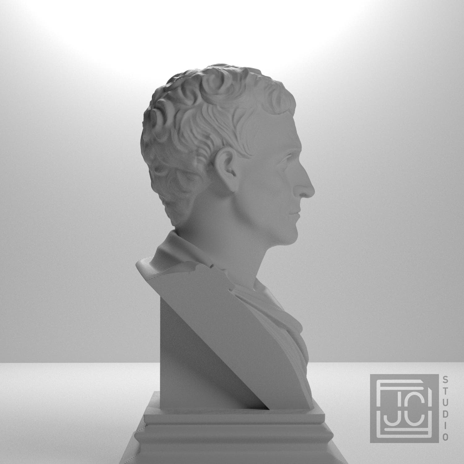 Julius Caesar Portrait No. 0136 3D Printed Collectible Bust