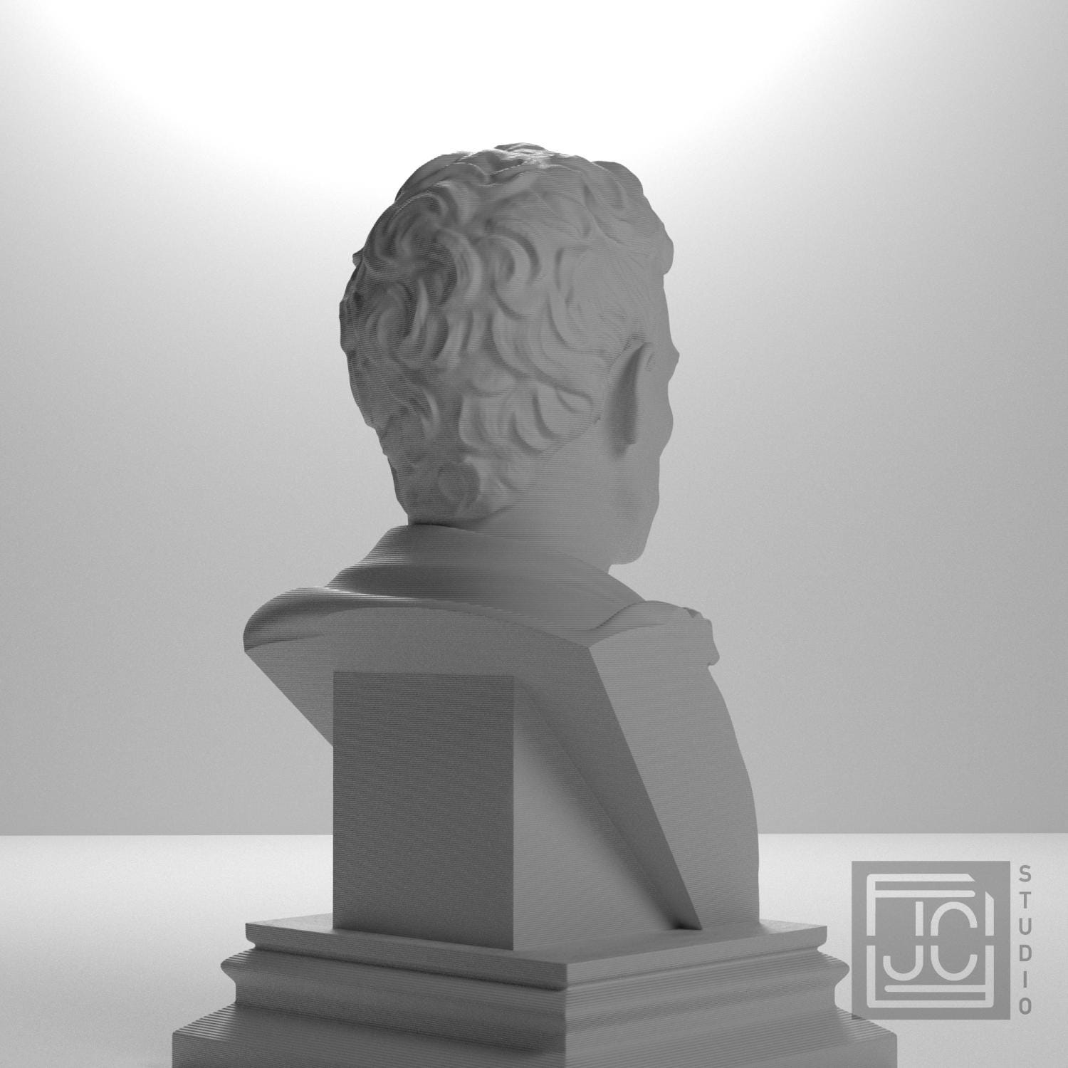 Julius Caesar Portrait No. 0136 3D Printed Collectible Bust