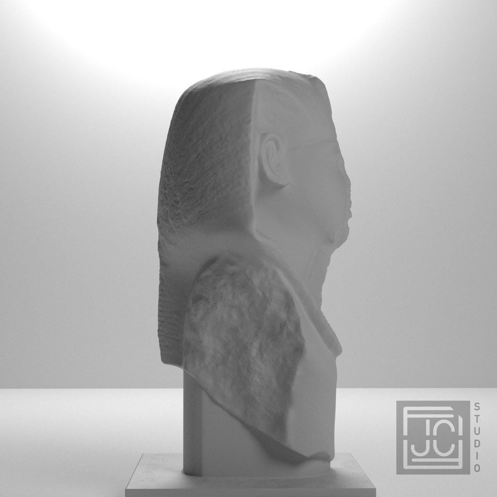 19th Dynasty Pharaoh Head 3D Printed Museum Replica