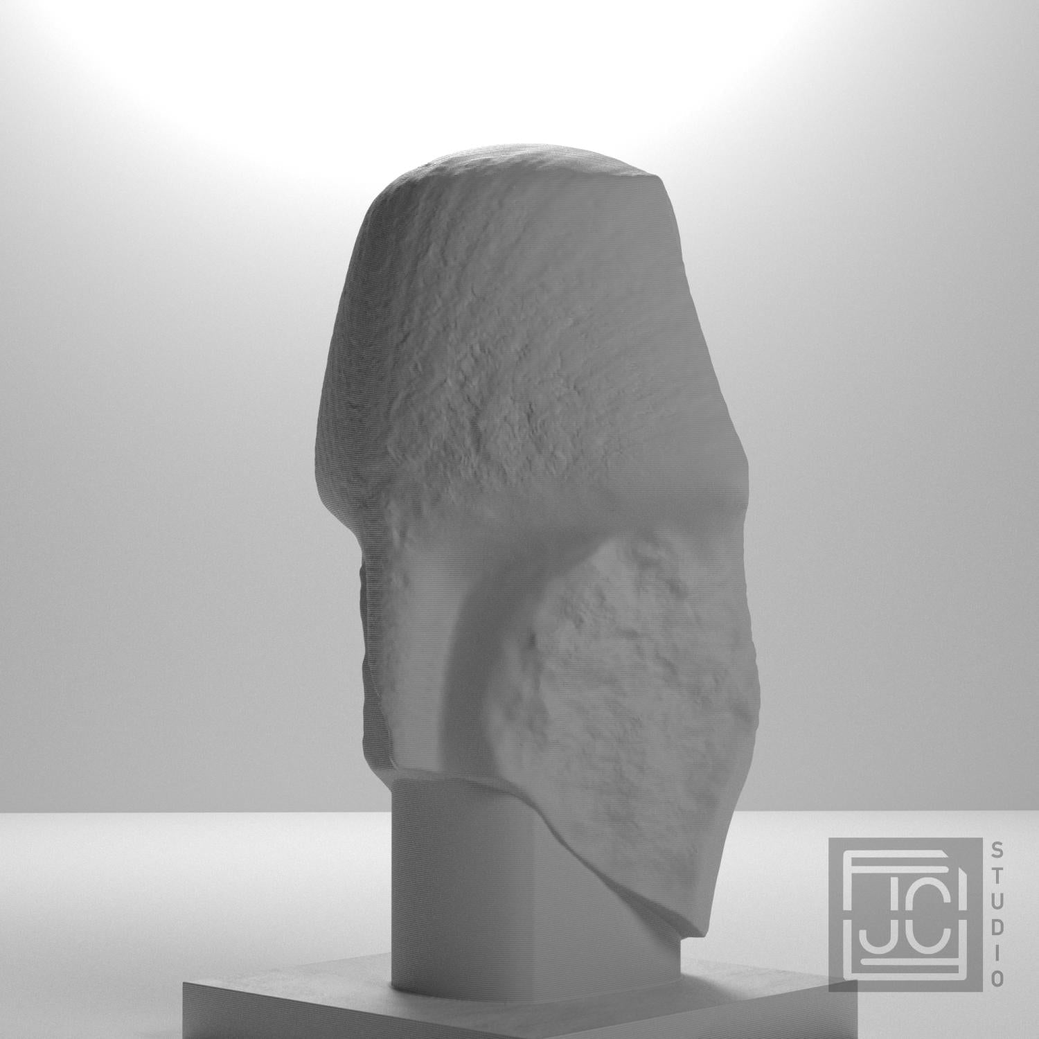 19th Dynasty Pharaoh Head 3D Printed Museum Replica