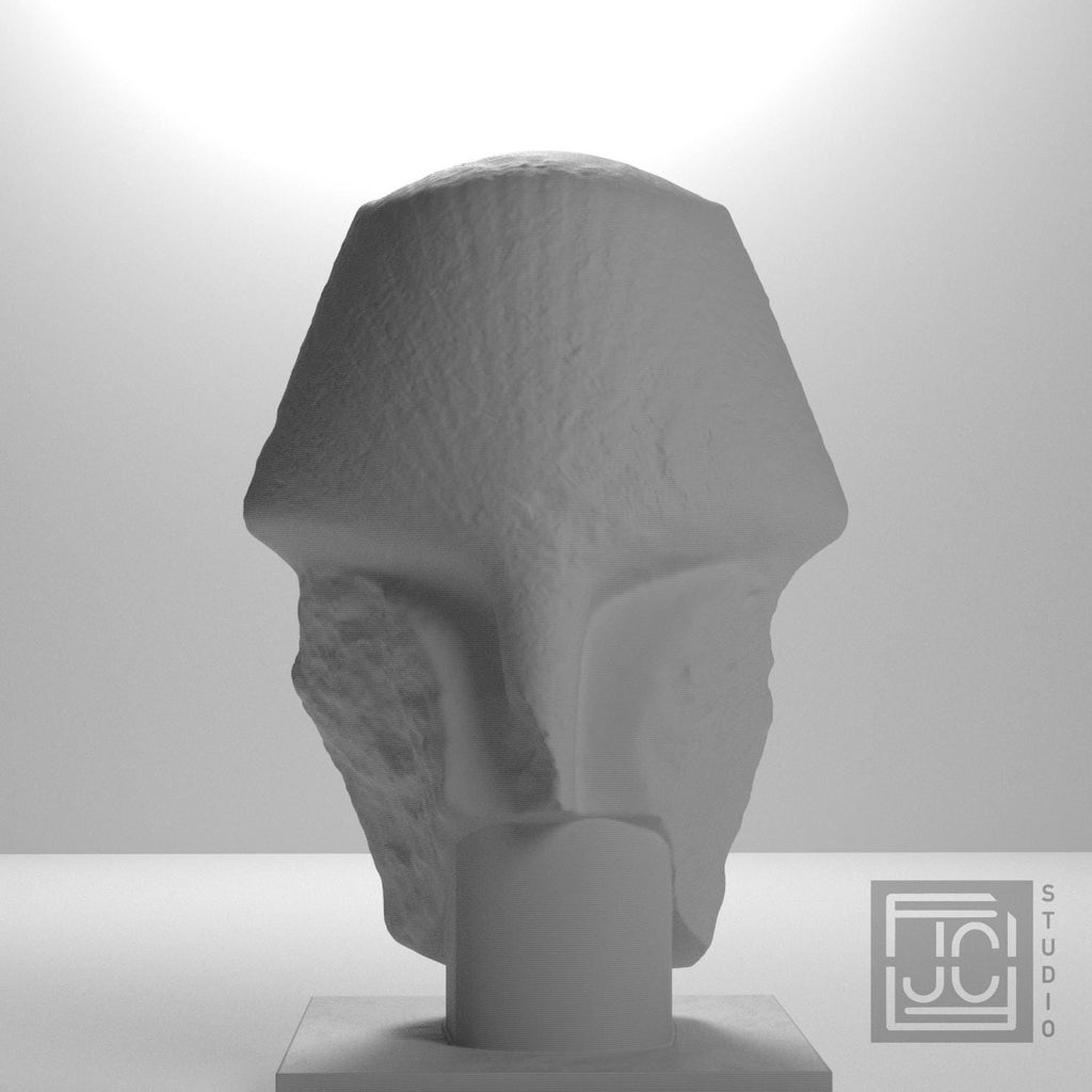 19th Dynasty Pharaoh Head 3D Printed Museum Replica