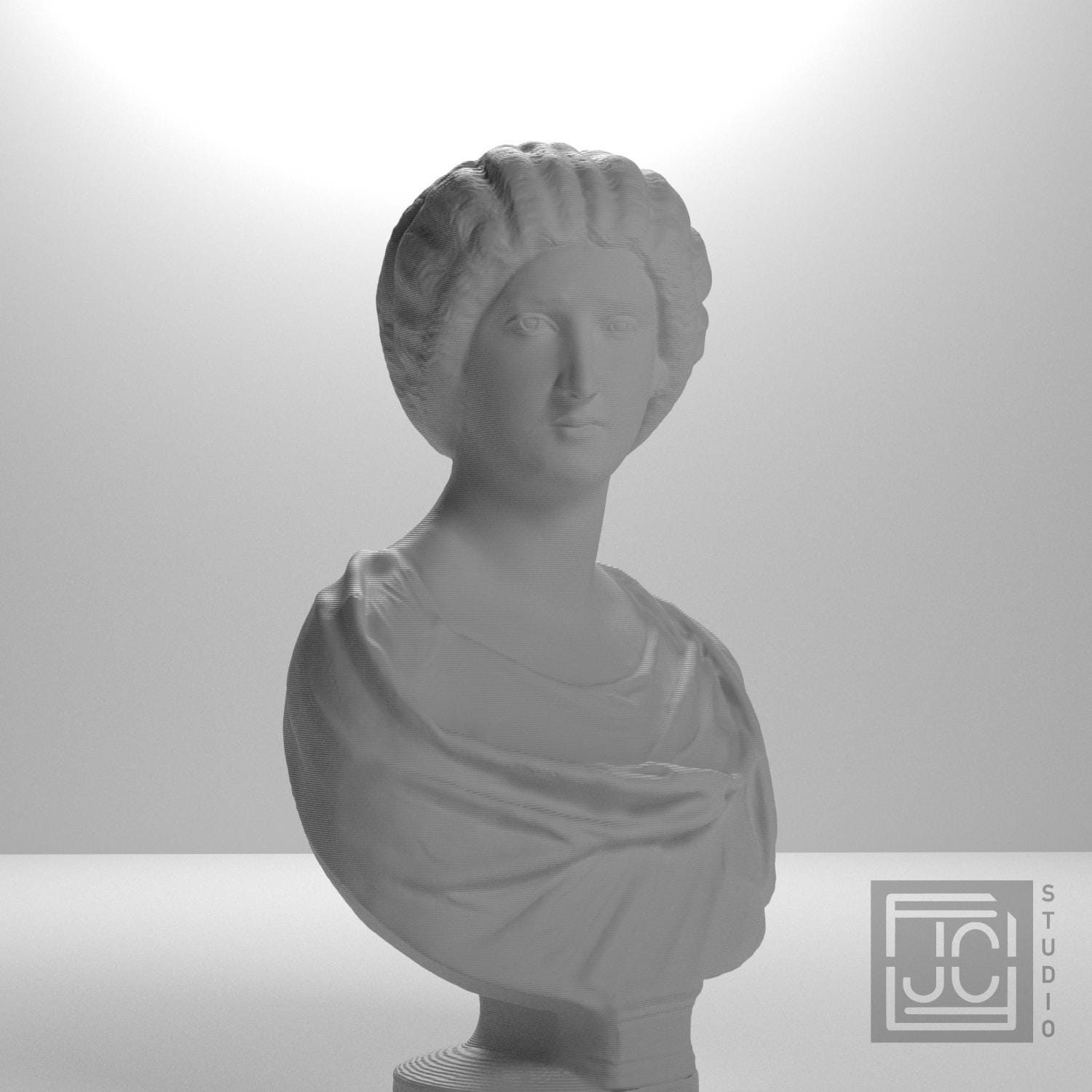 Roman Woman 3D Printed Collectible Bust