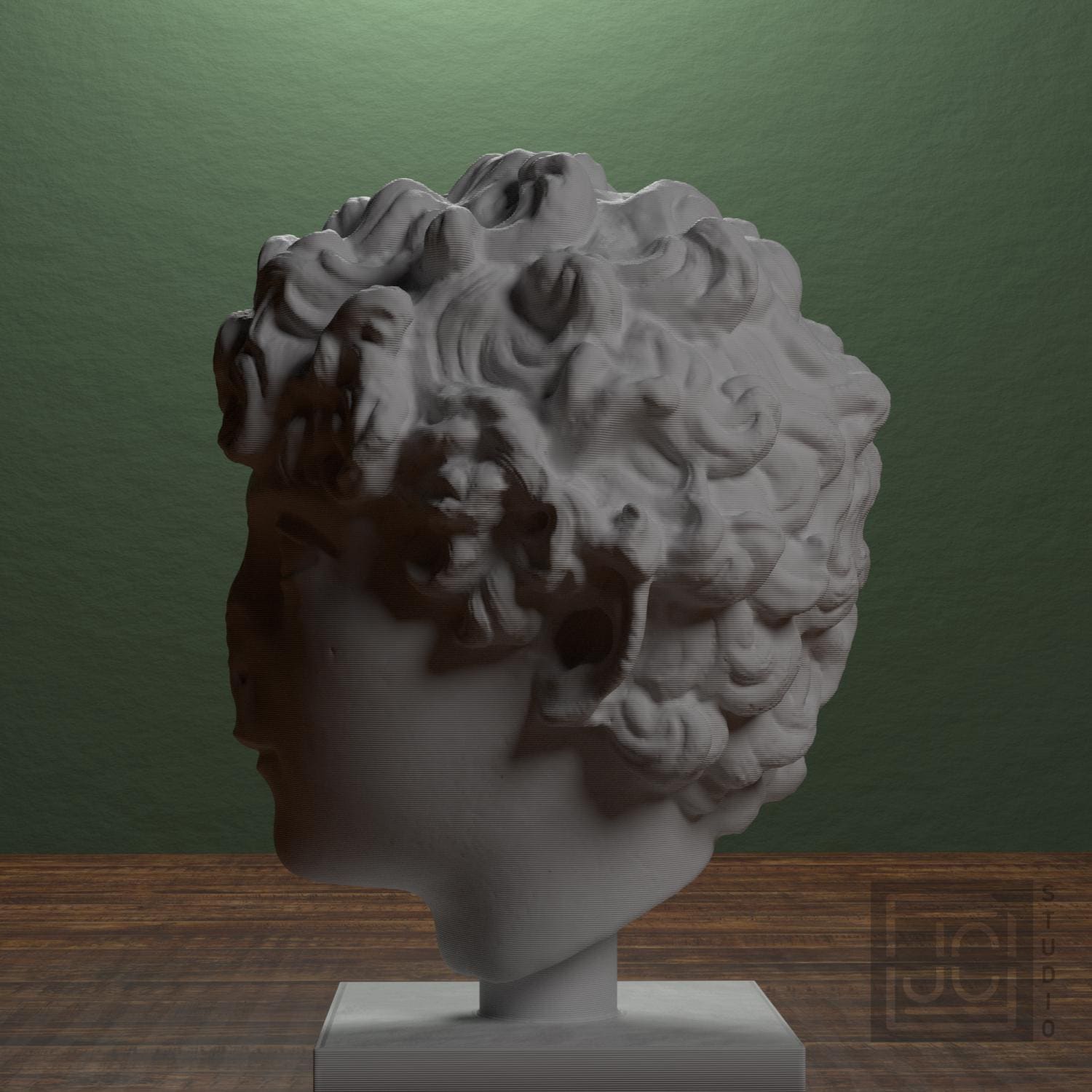 Roman Youth Head 3D Printed Museum Replica